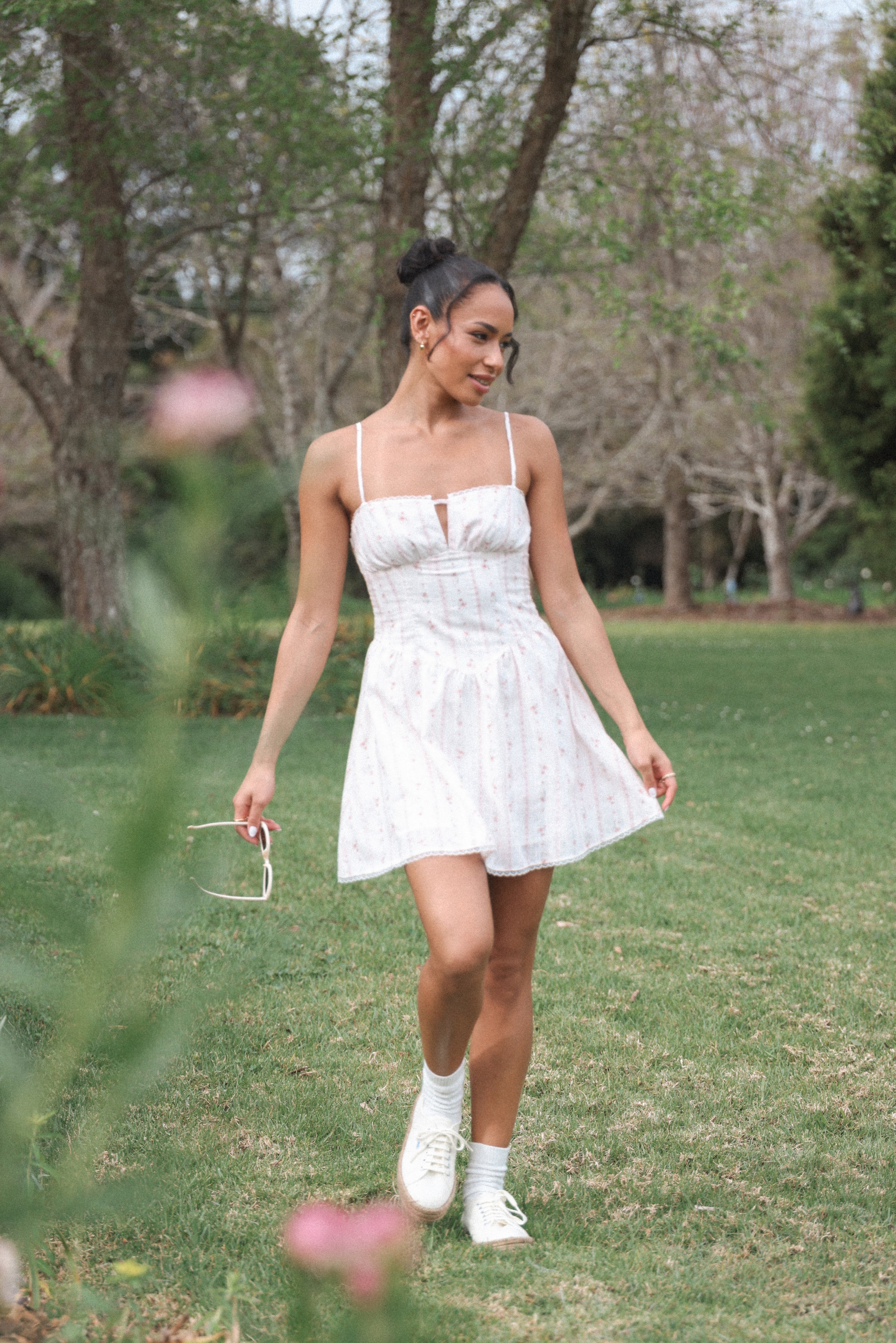 DRESSES Athena Mini Dress - White Floral
