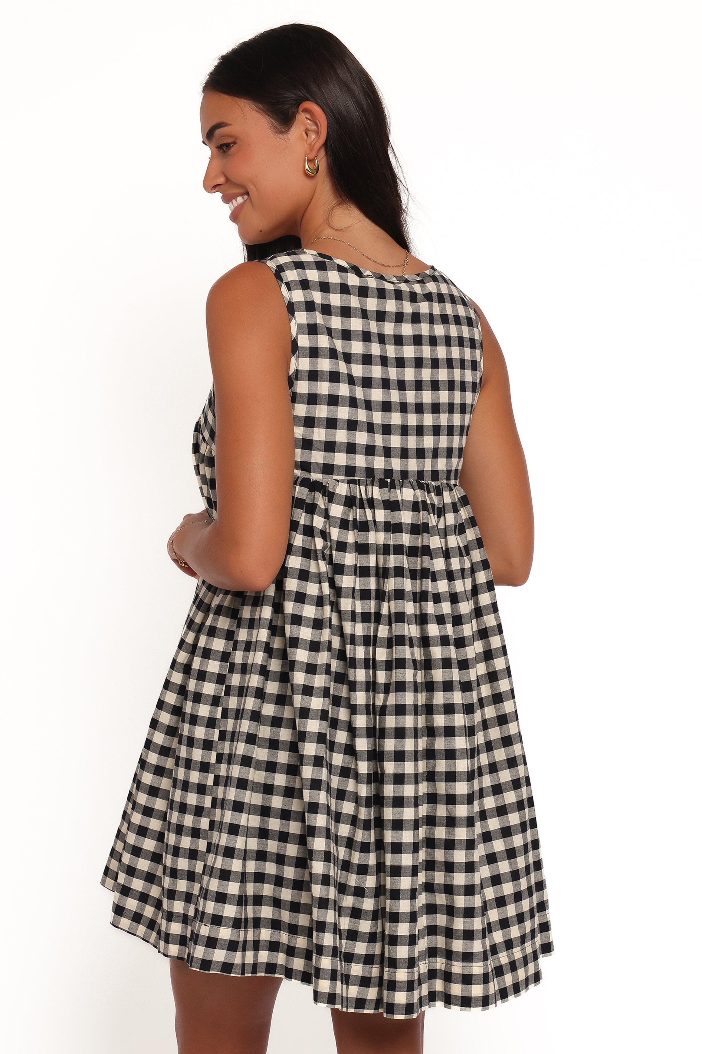 DRESSES Atria Mini Dress - Black Cream Gingham