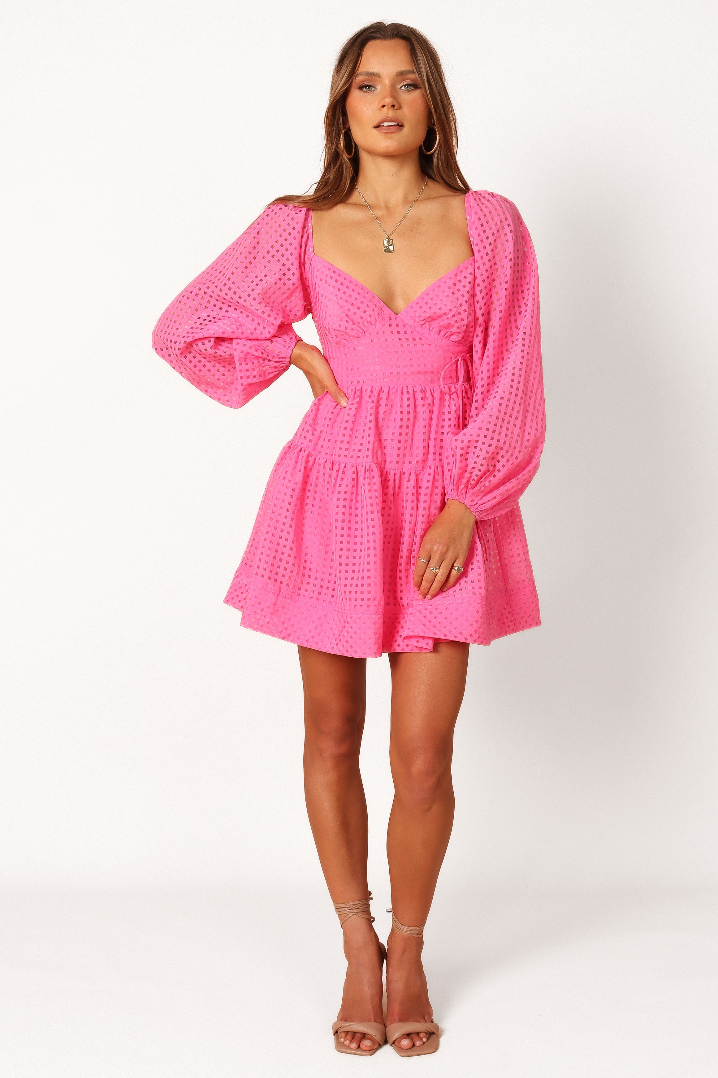 DRESSES Augusta Long Sleeve Mini Dress - Magenta
