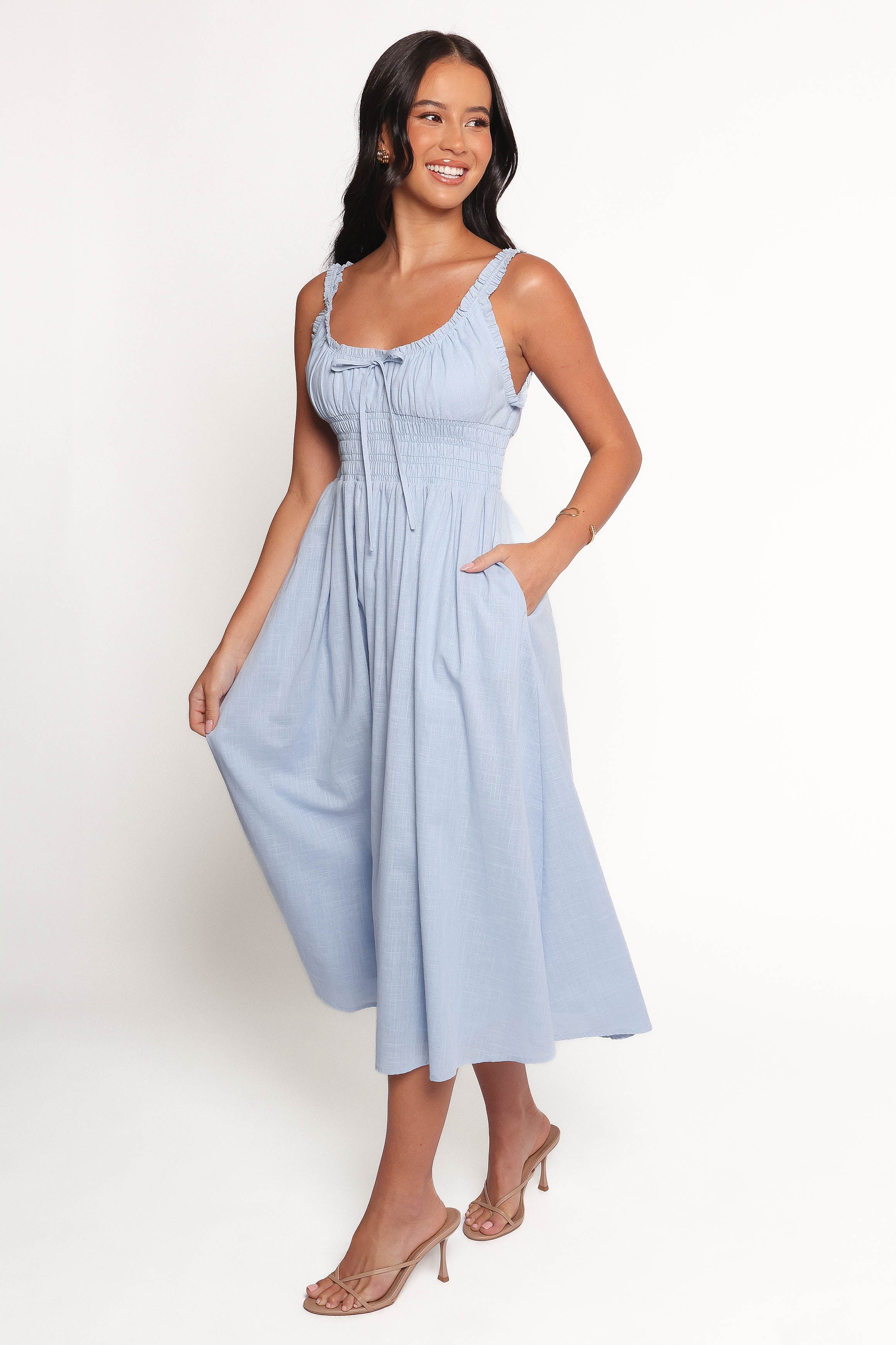 DRESSES Auguste Midi Dress - Pale Blue