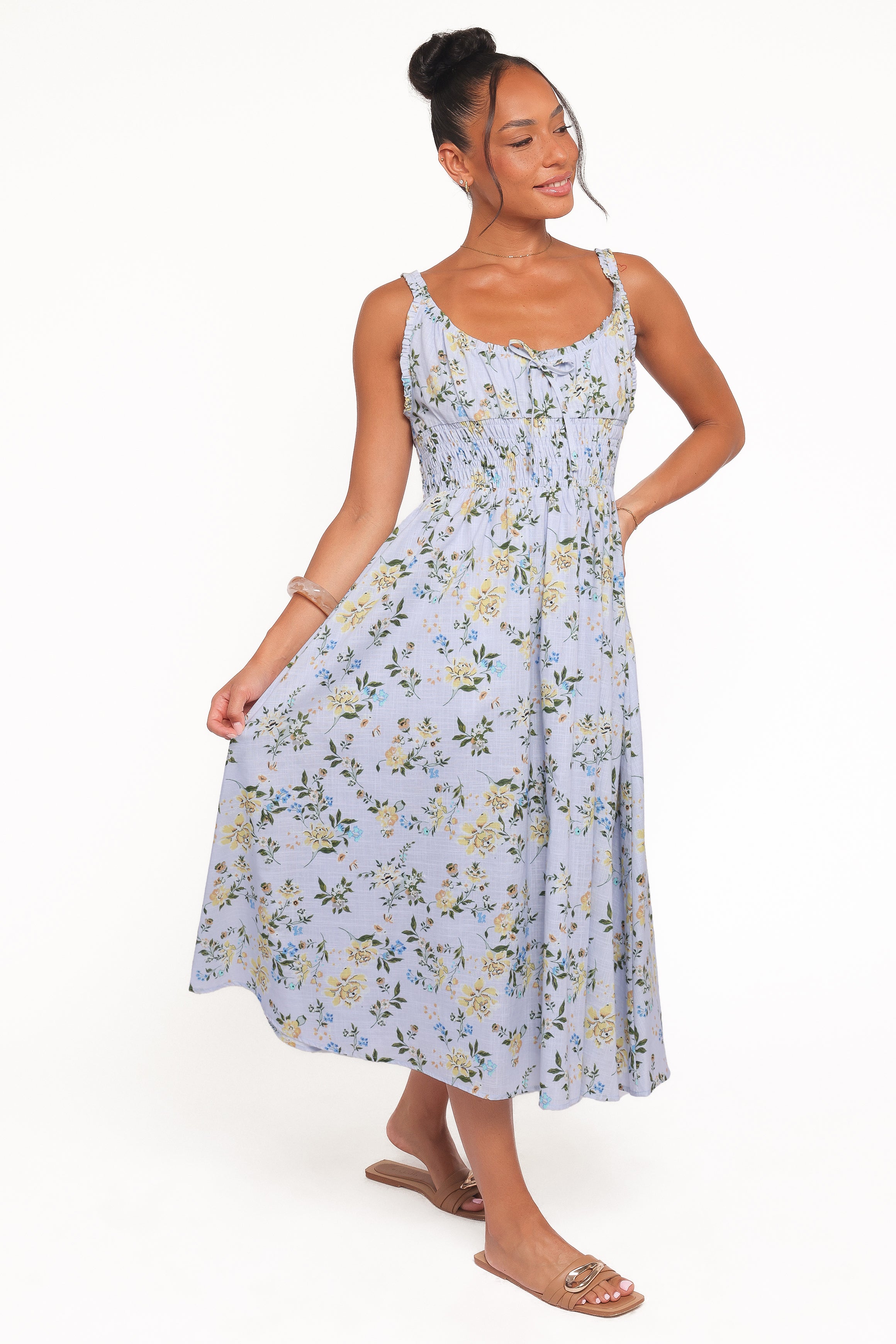 DRESSES Auguste Midi Dress - Purple Floral