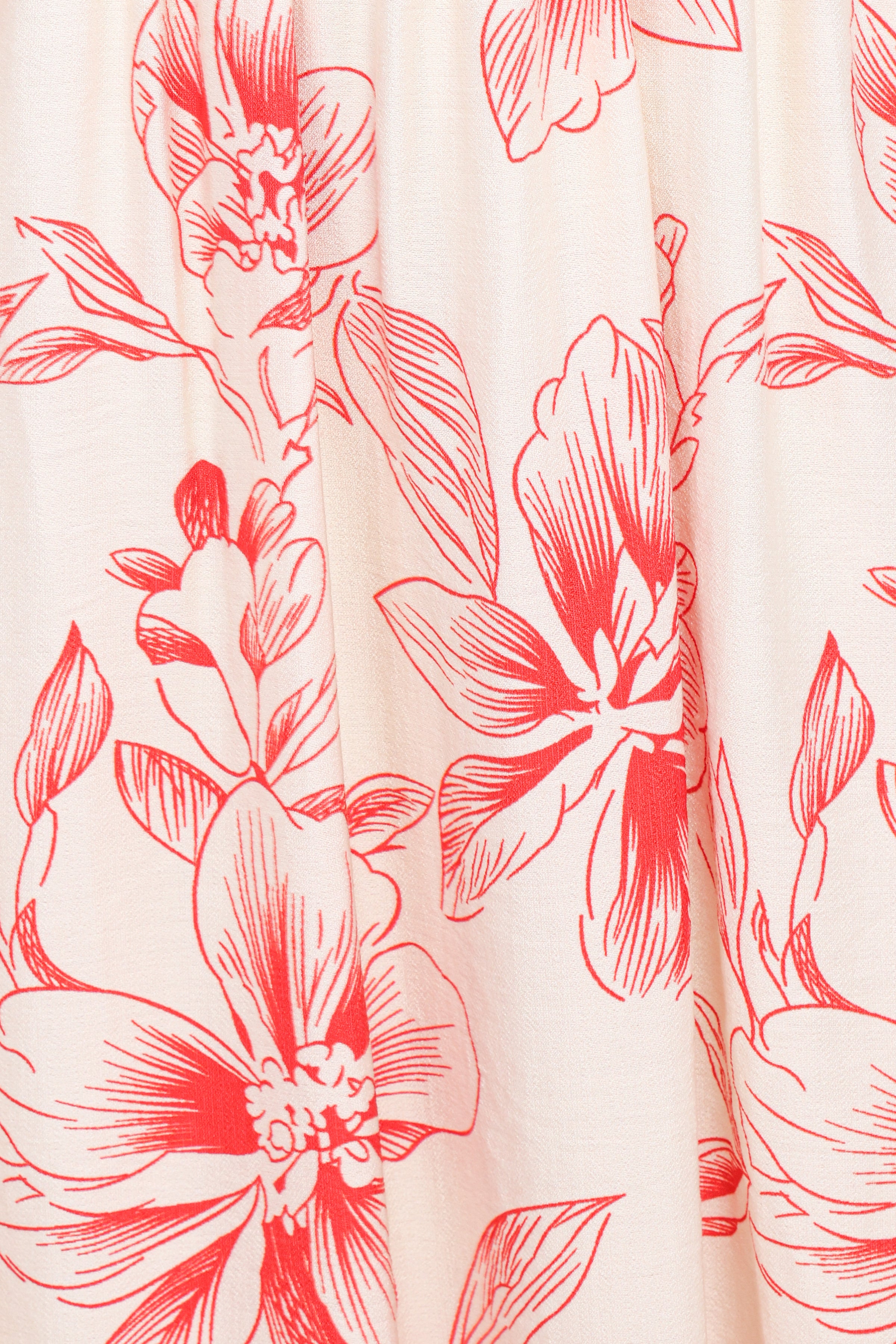 DRESSES Avania Strapless Midi Dress - Red Floral