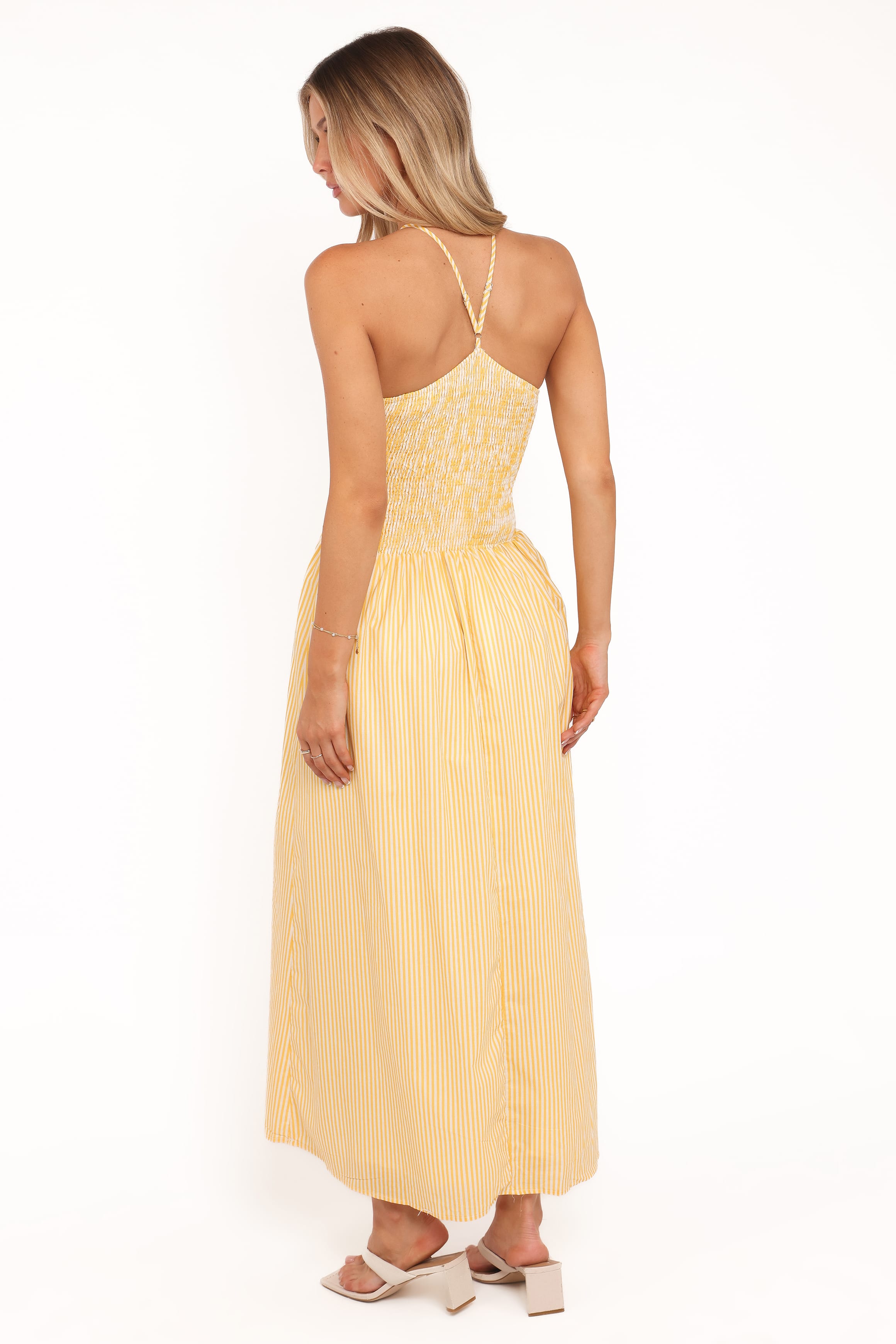 DRESSES Aviva Smocked Midi Dress - Mango Stripe