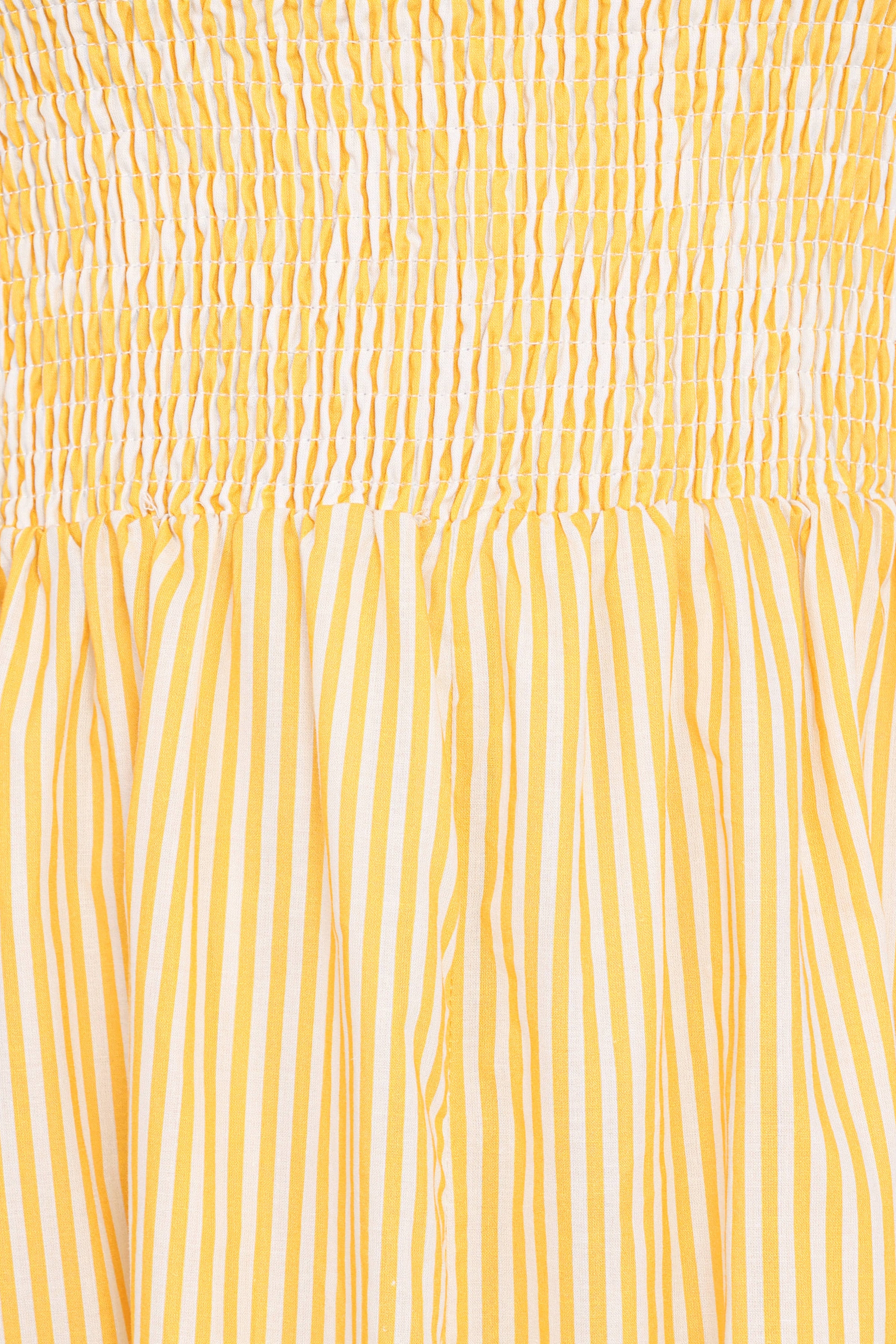 DRESSES Aviva Smocked Midi Dress - Mango Stripe