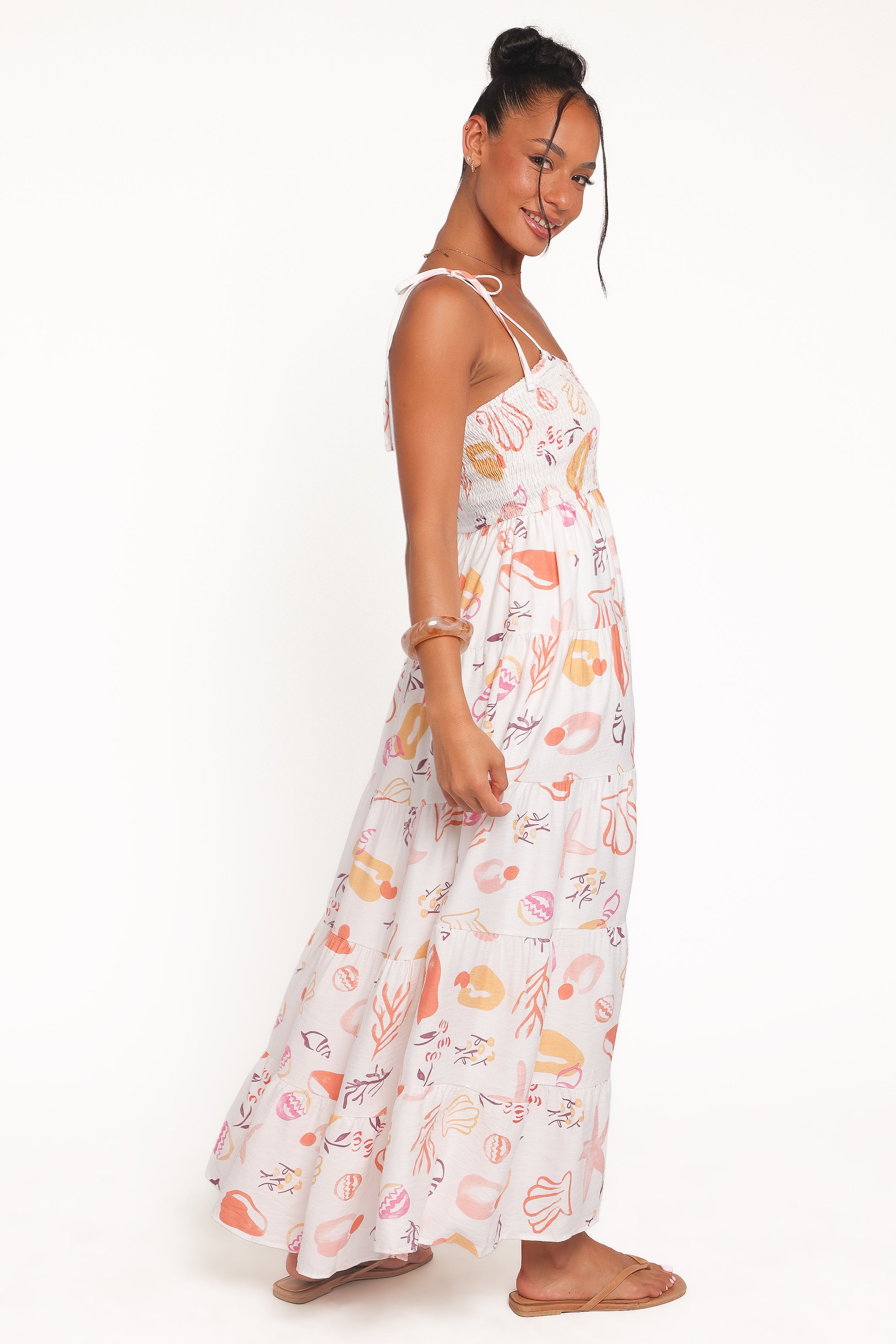 DRESSES Bairbre Maxi Dress - Pink Beach Print