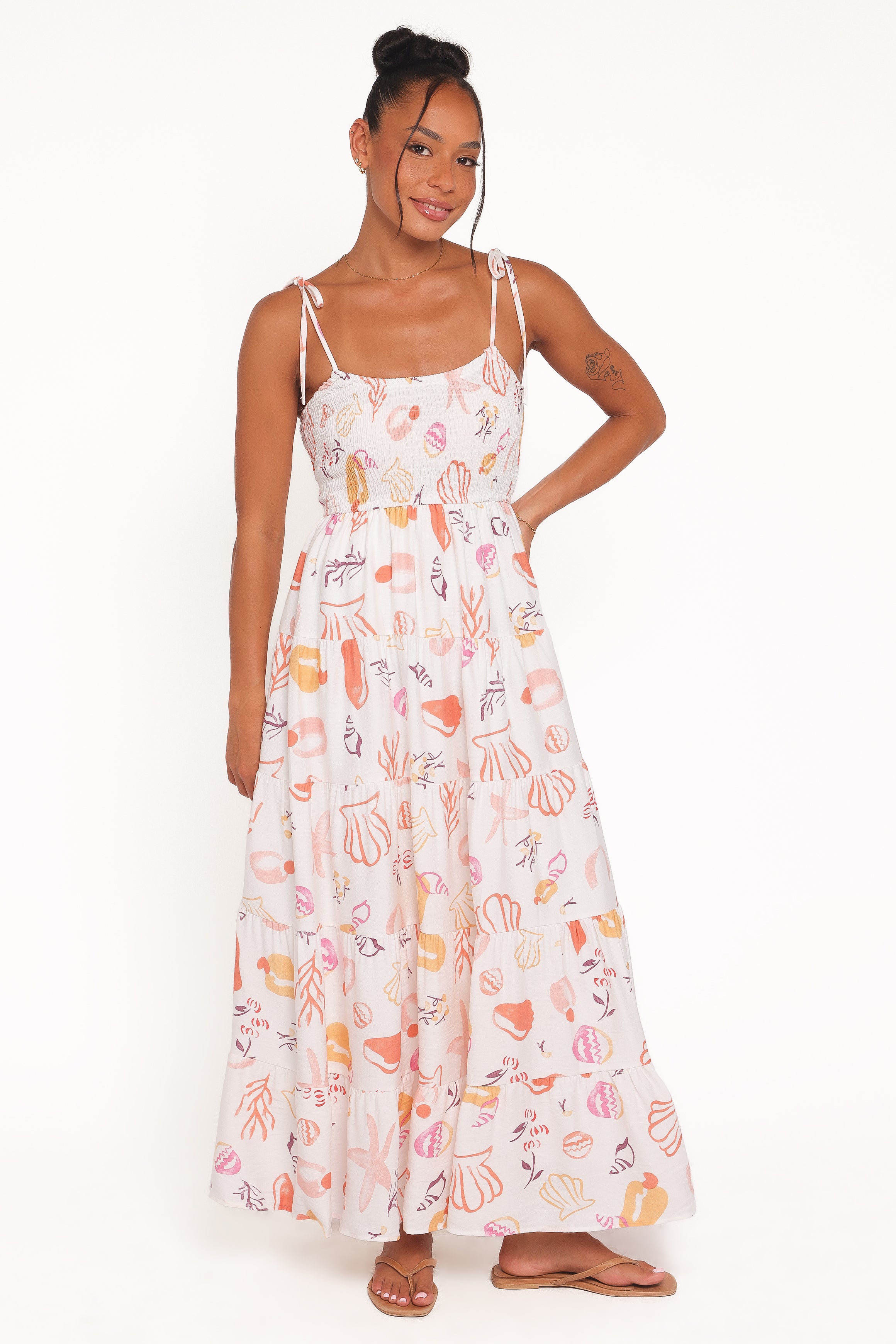 DRESSES Bairbre Maxi Dress - Pink Beach Print
