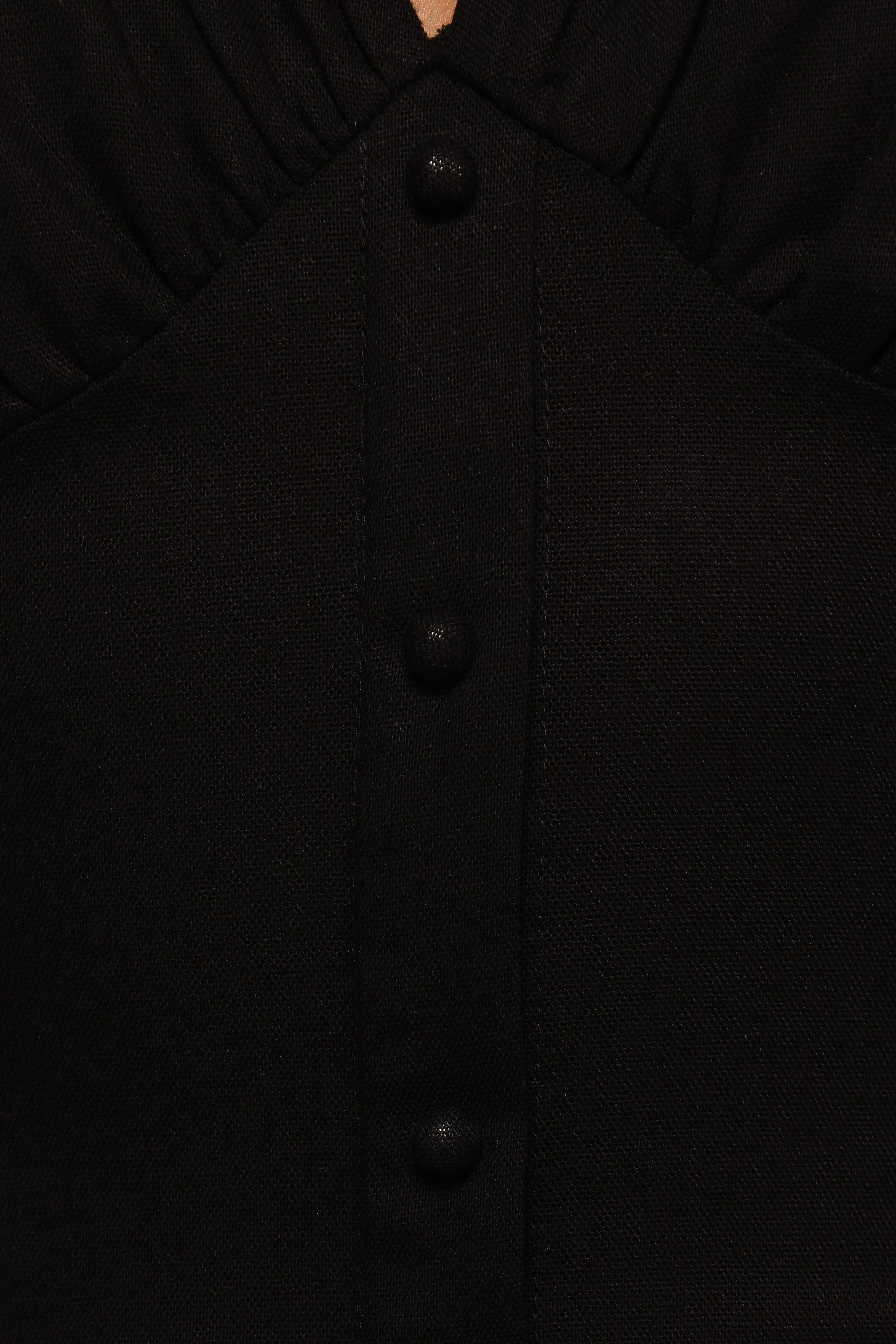 DRESSES Barbara Midi Button Down Dress - Black
