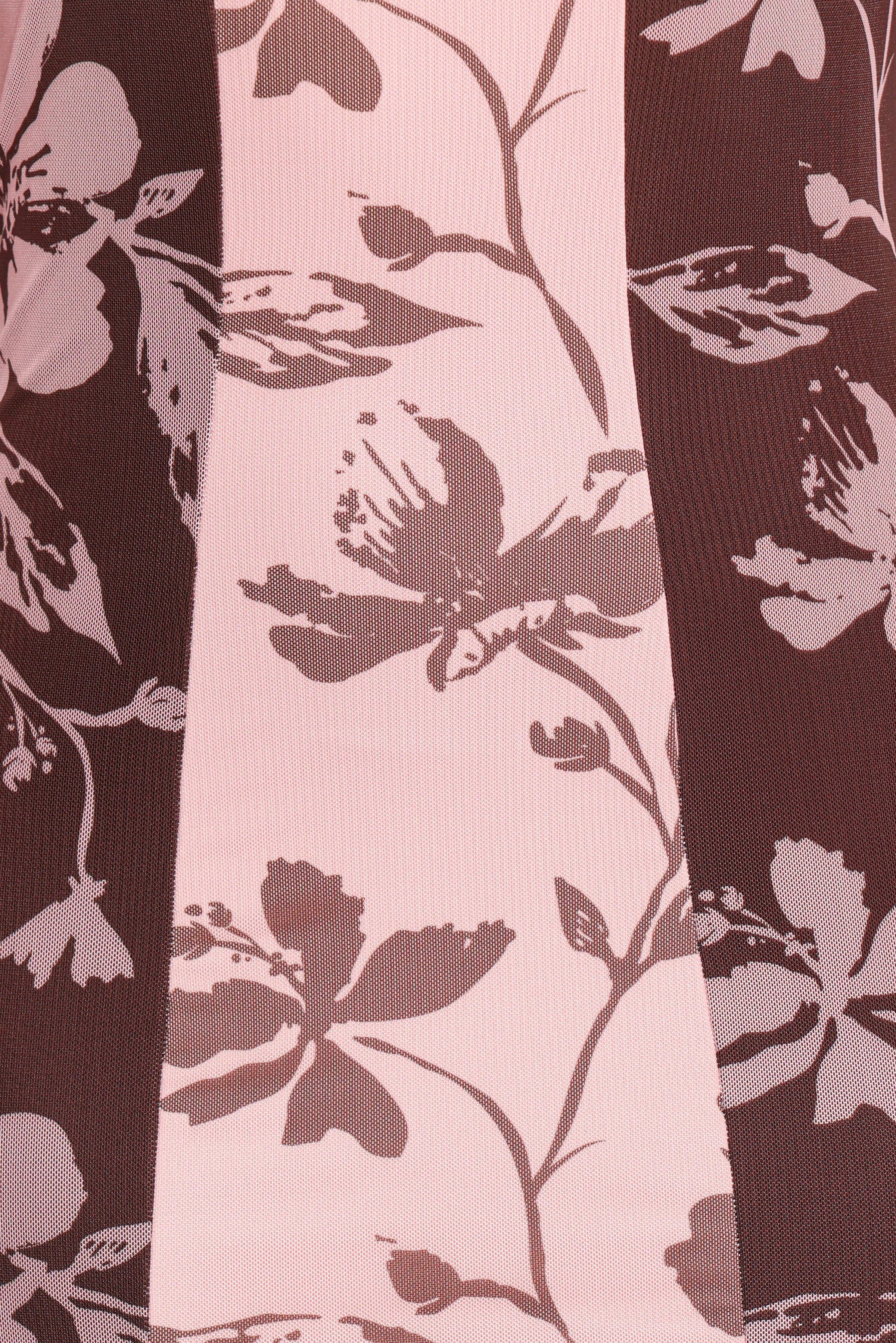 DRESSES Bellatrix Spliced Maxi Dress - Pink Brown Floral