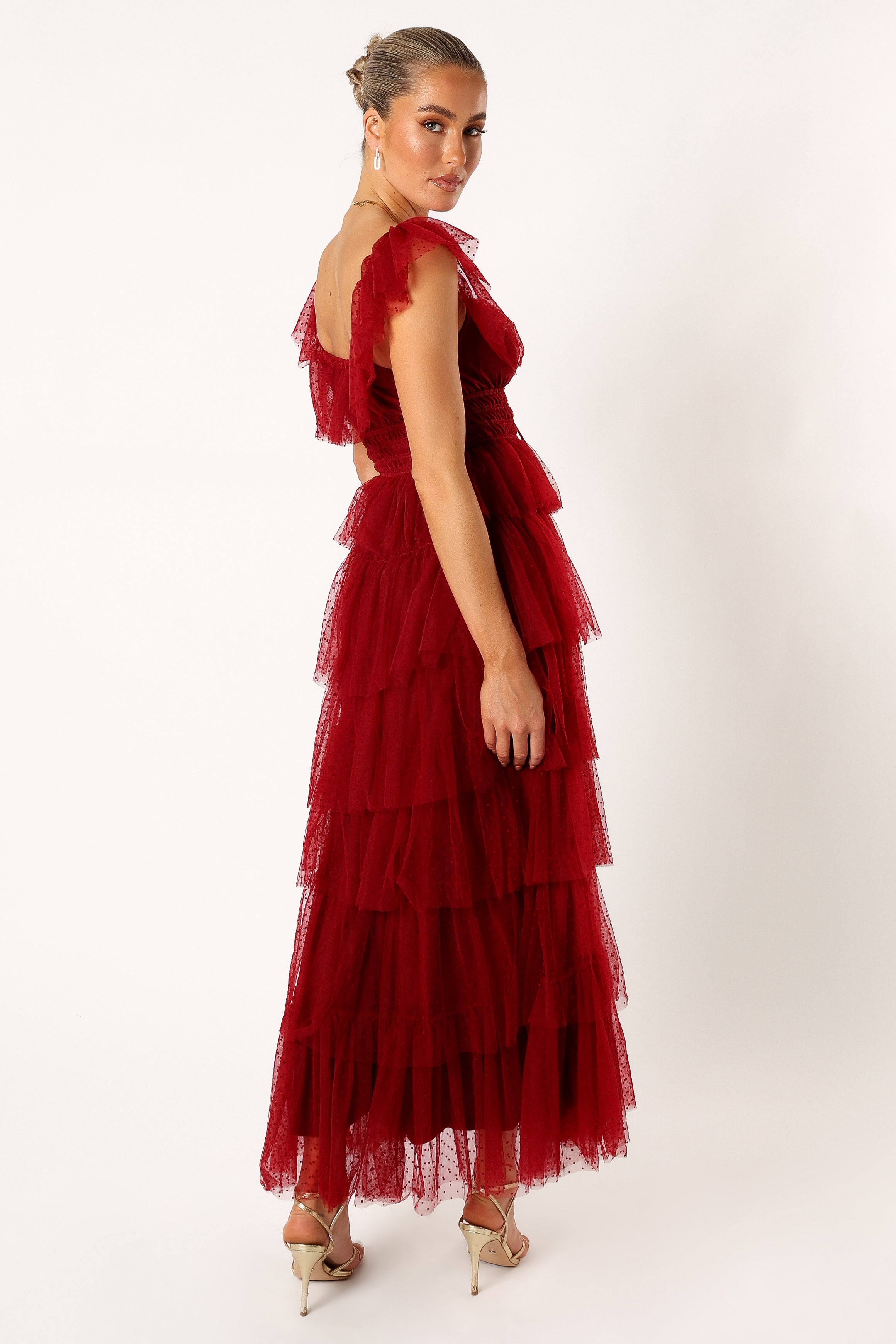 DRESSES @Belle Maxi Dress - Burgundy