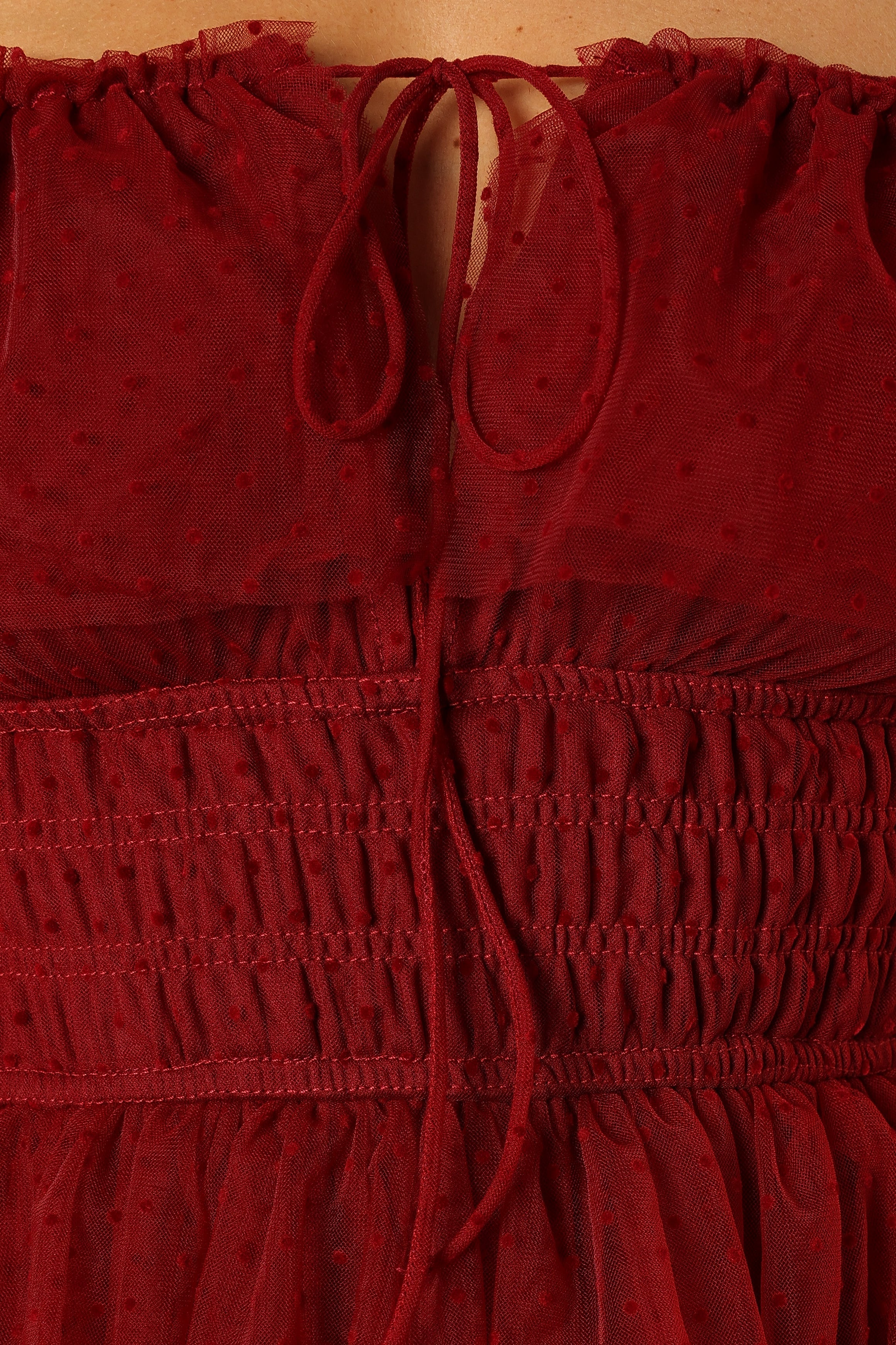 DRESSES @Belle Maxi Dress - Burgundy