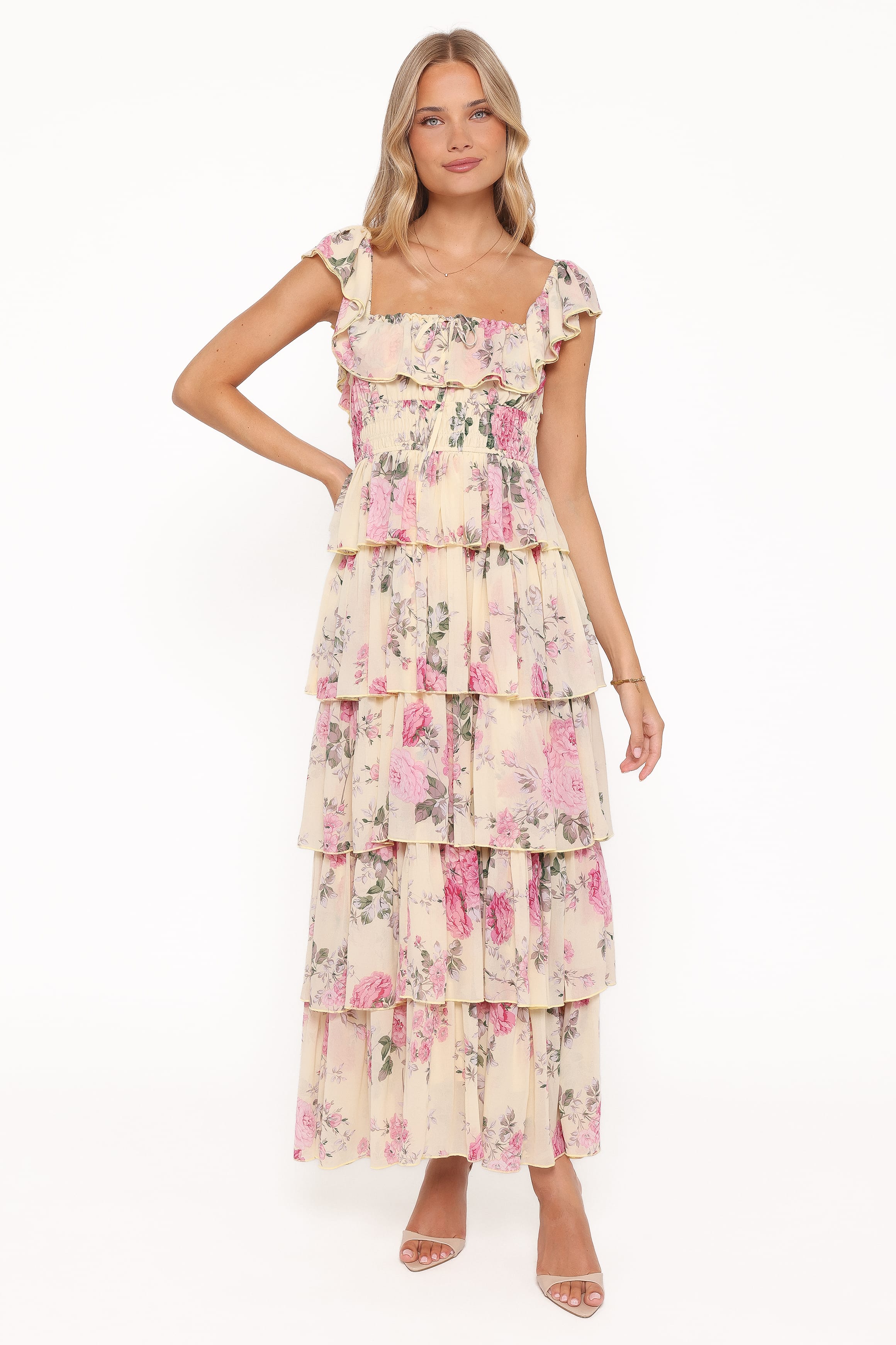 DRESSES Belle Maxi Dress - Yellow Floral