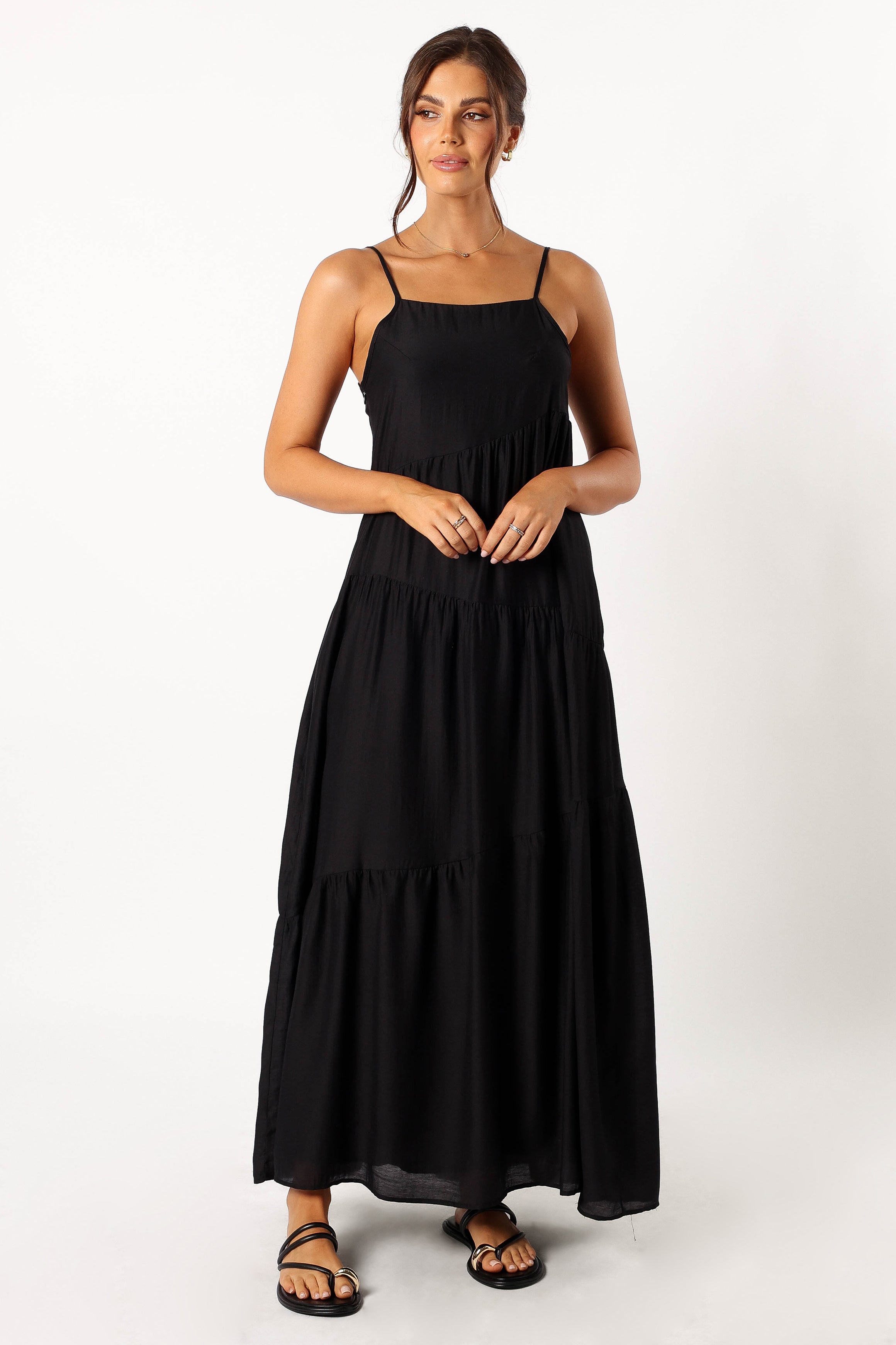 DRESSES @Bennie Midi Dress - Black
