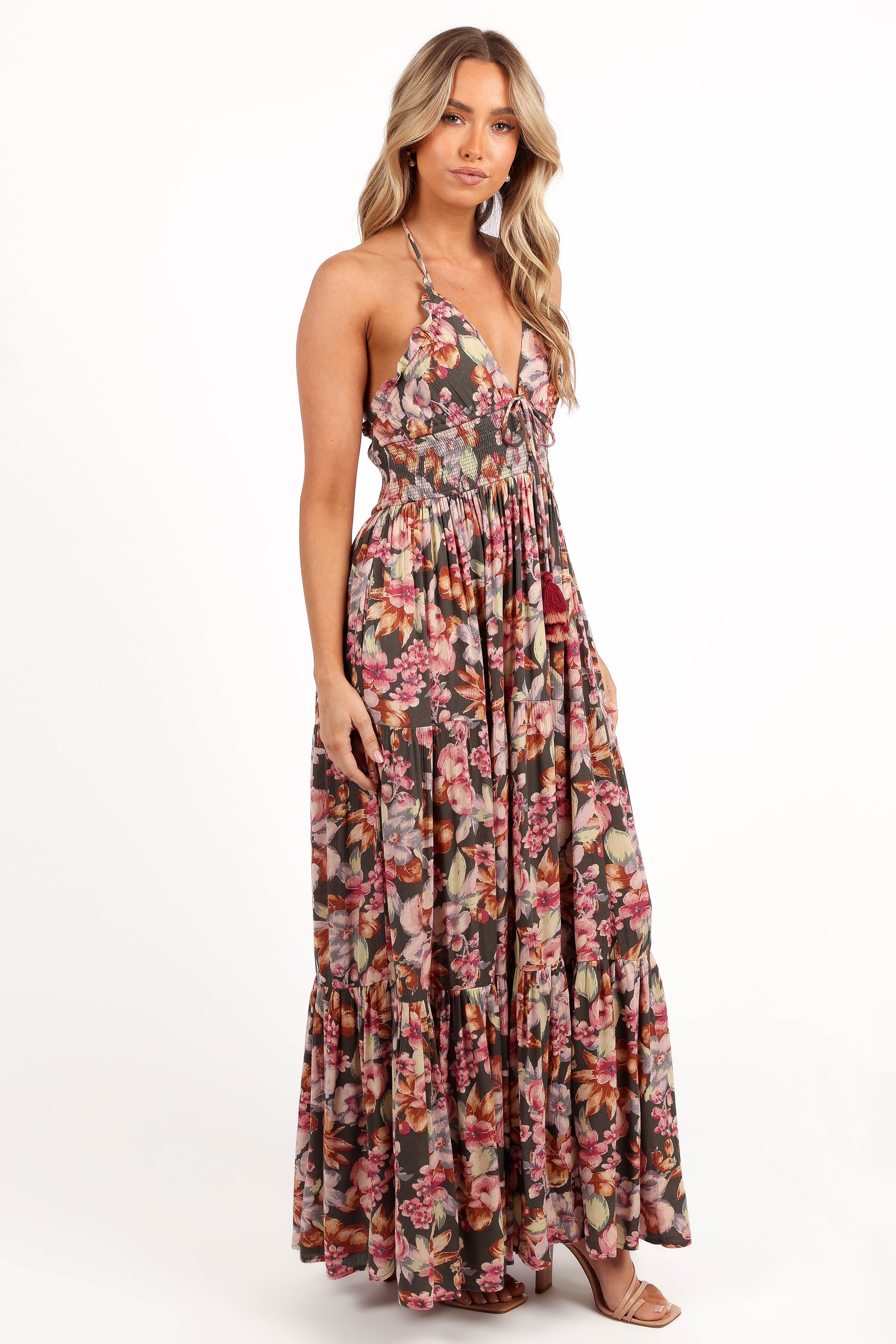 DRESSES Benson Maxi Dress - Dark Green/Multi