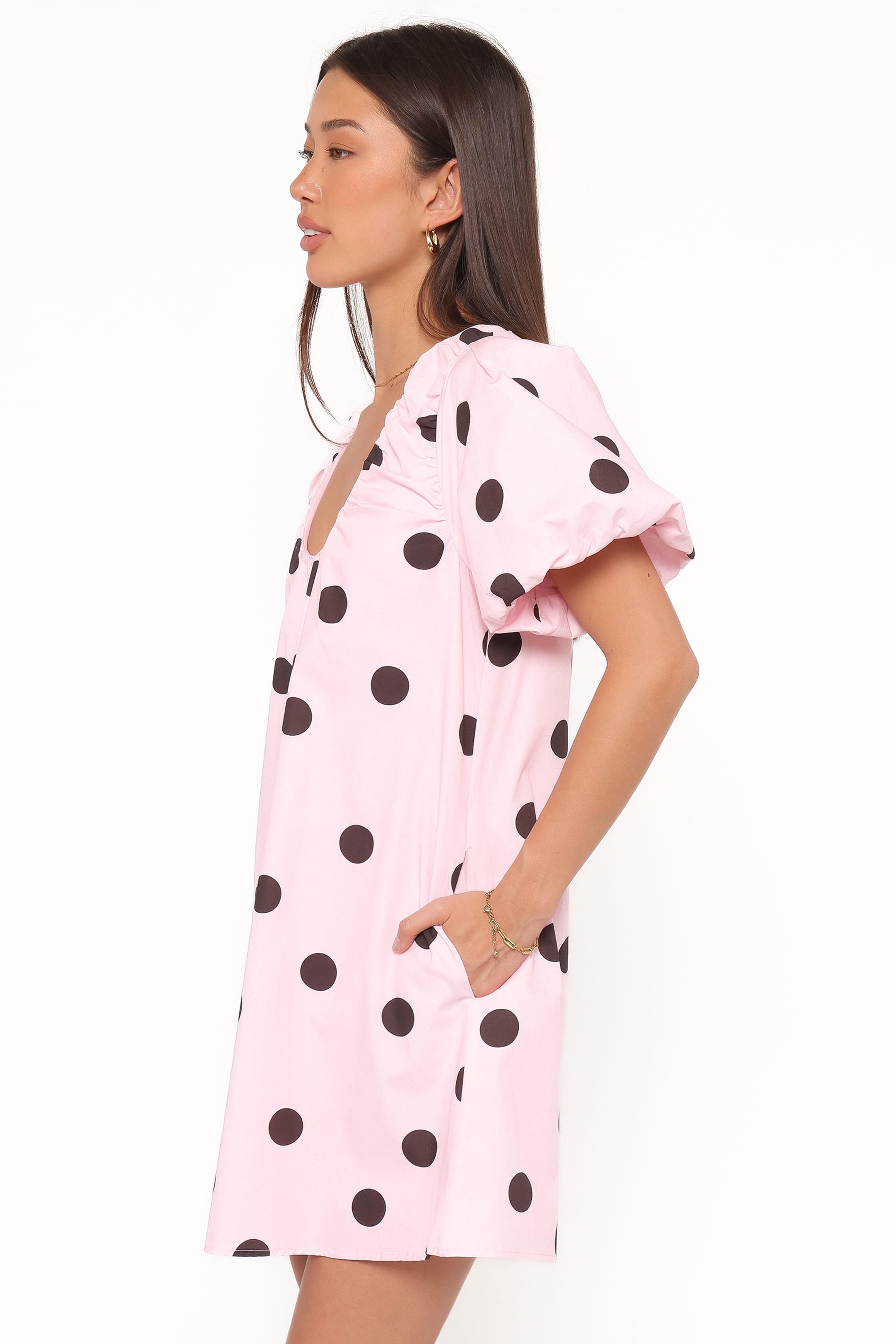 DRESSES Bertine Mini Dress - Pink Polka Dot