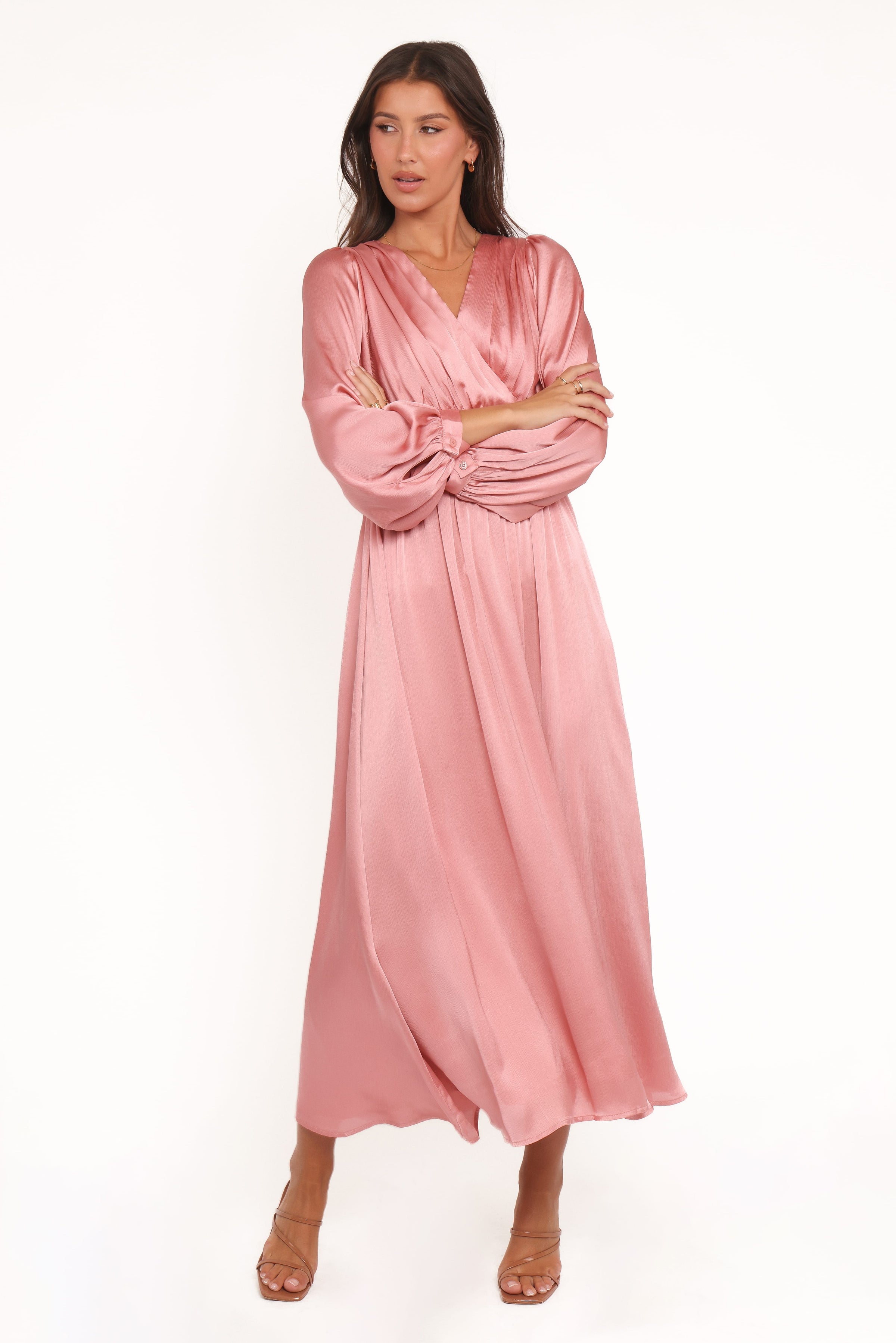 DRESSES Bethanny Long Sleeve Maxi Dress - Rose
