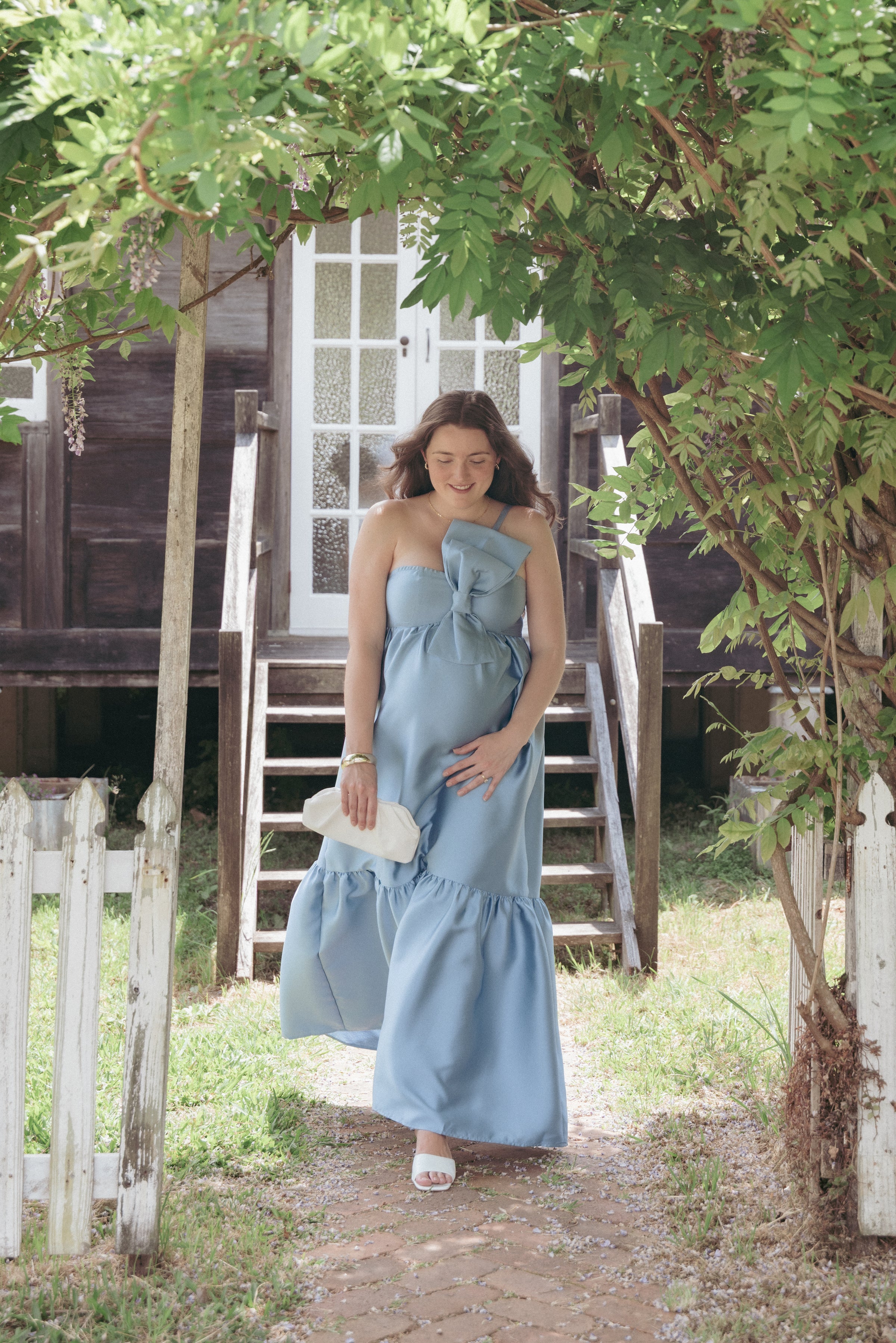 DRESSES Betina Bow Front Maxi Dress - Blue