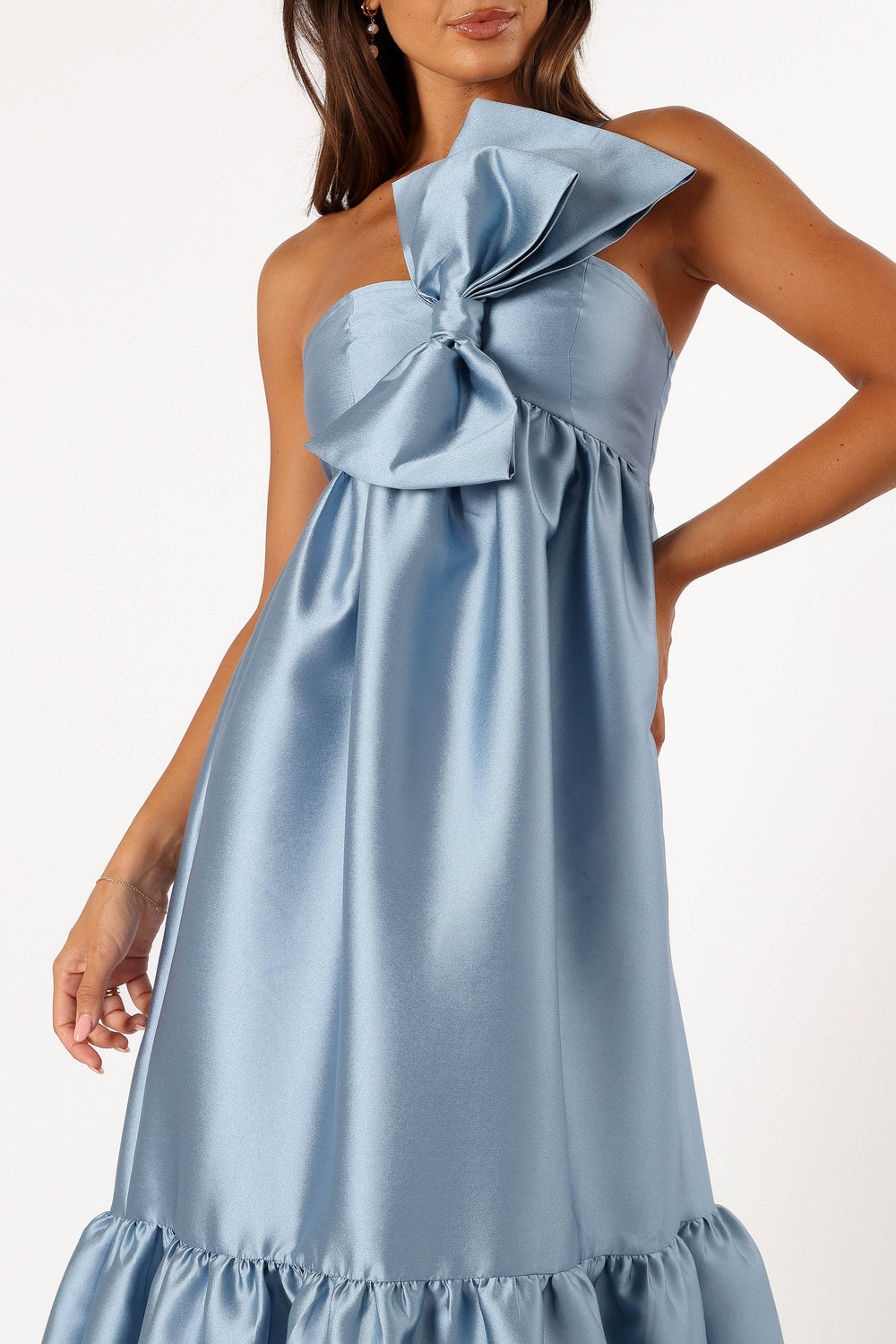 Collective Dress - Betina Bow Front Maxi Dress - Blue image 6