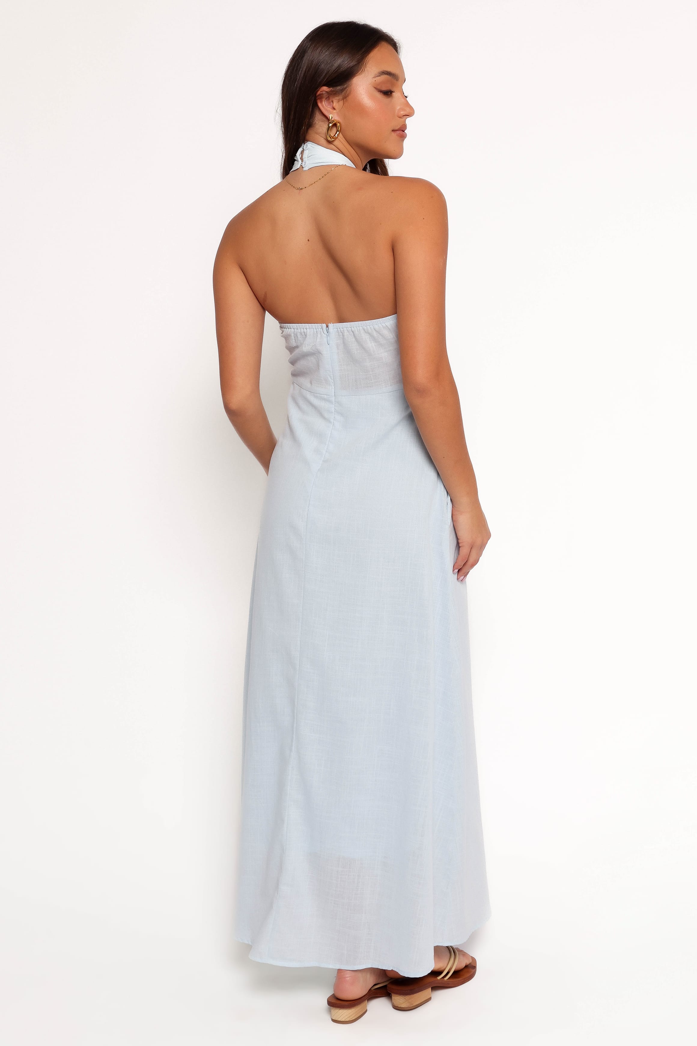 DRESSES Betsy Halterneck Maxi Dress - Pale Blue
