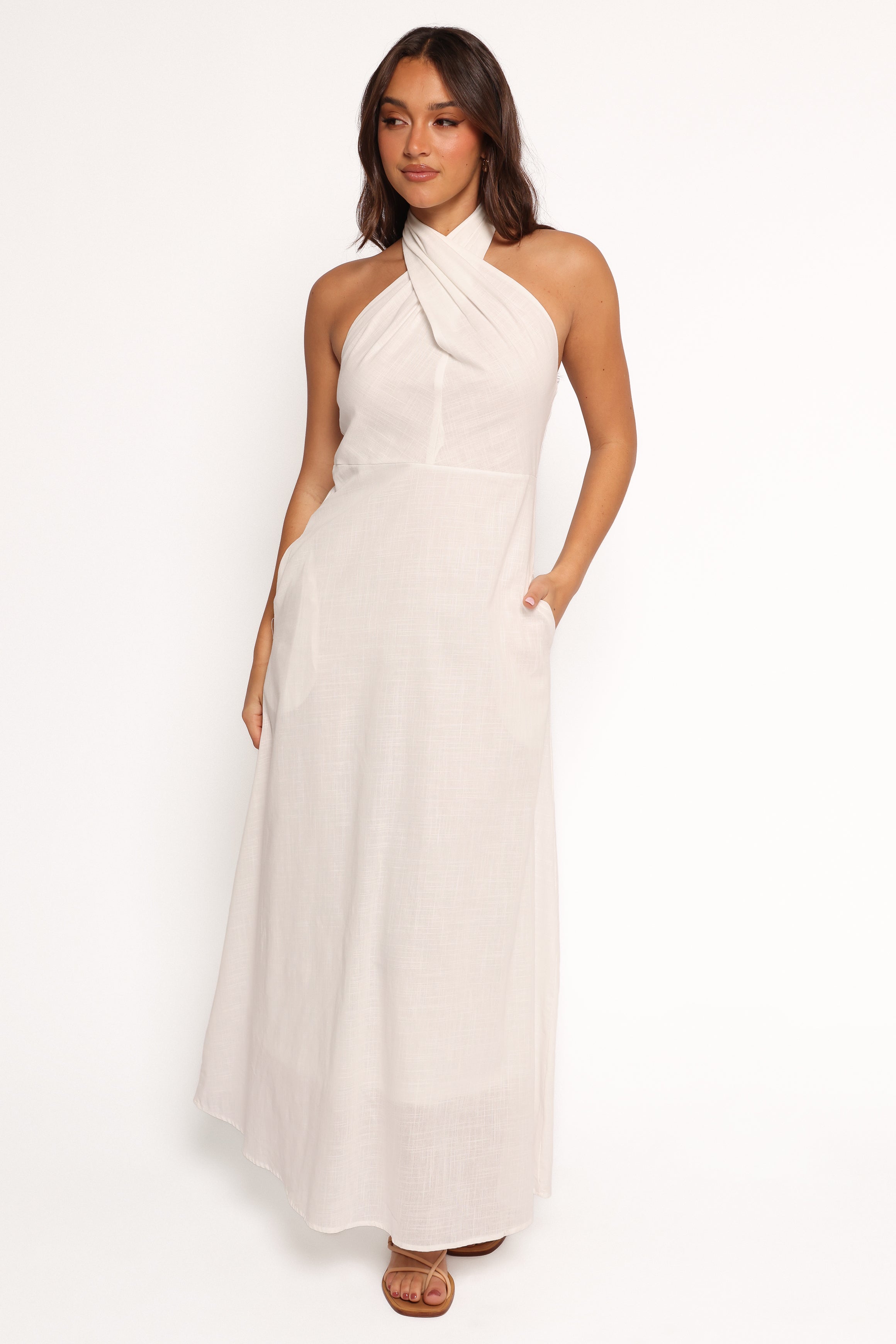 DRESSES Betsy Halterneck Maxi Dress - White