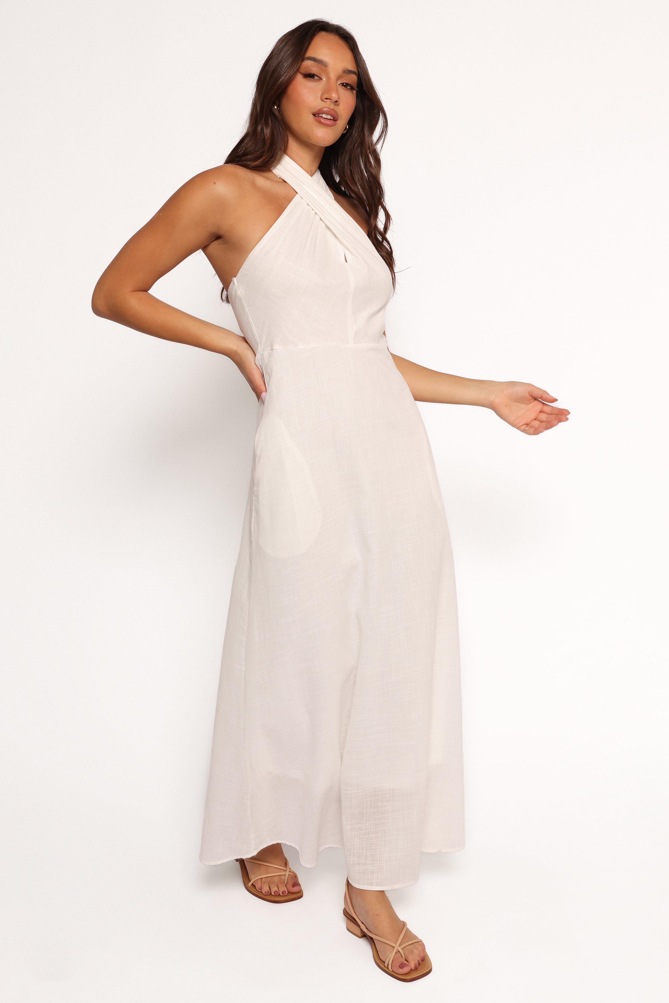 DRESSES Betsy Halterneck Maxi Dress - White