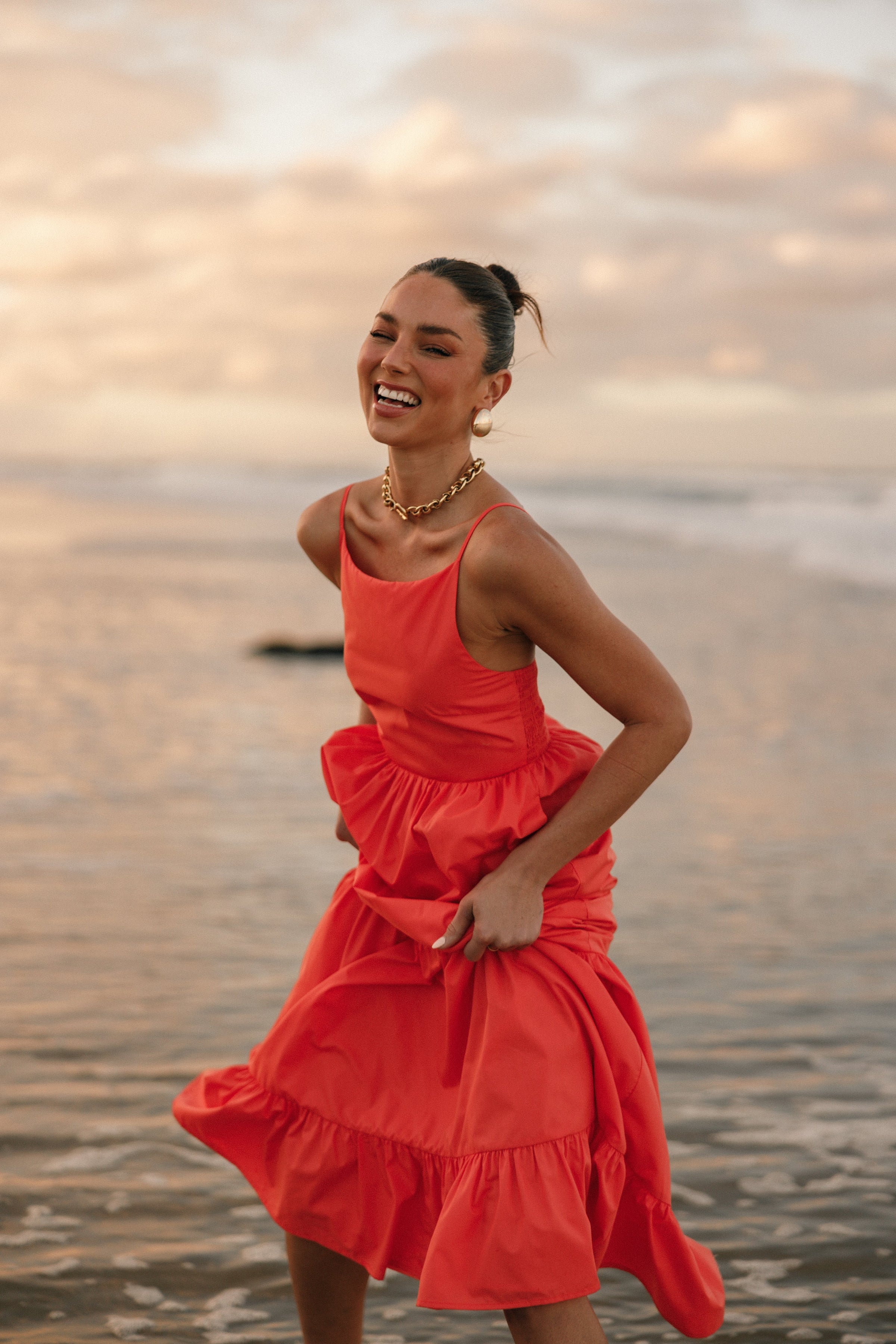 DRESSES @Blakely Maxi Dress - Orange (Hold for Euro Summer)