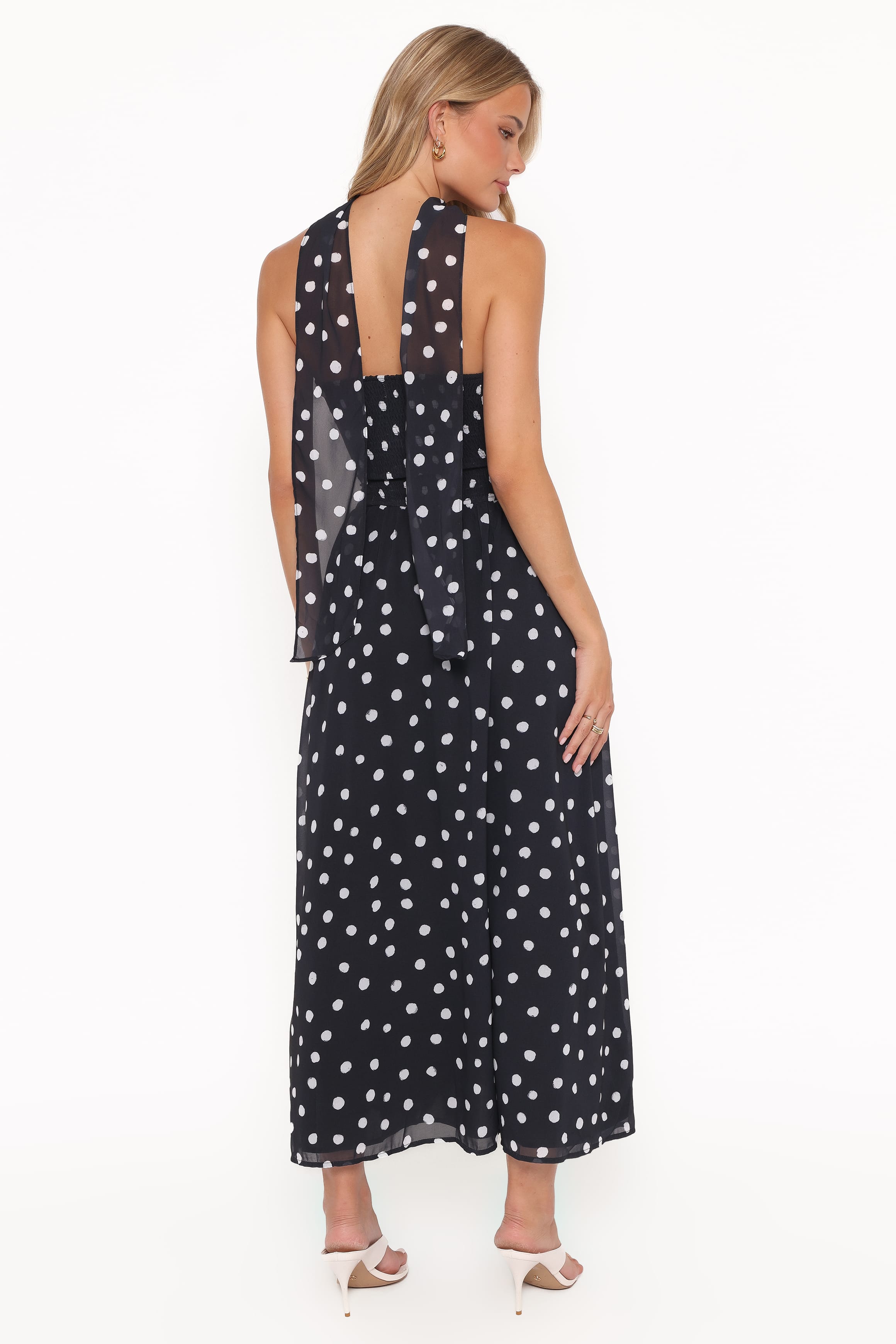 DRESSES Boston Strapless Maxi Dress - Black Polka Dot