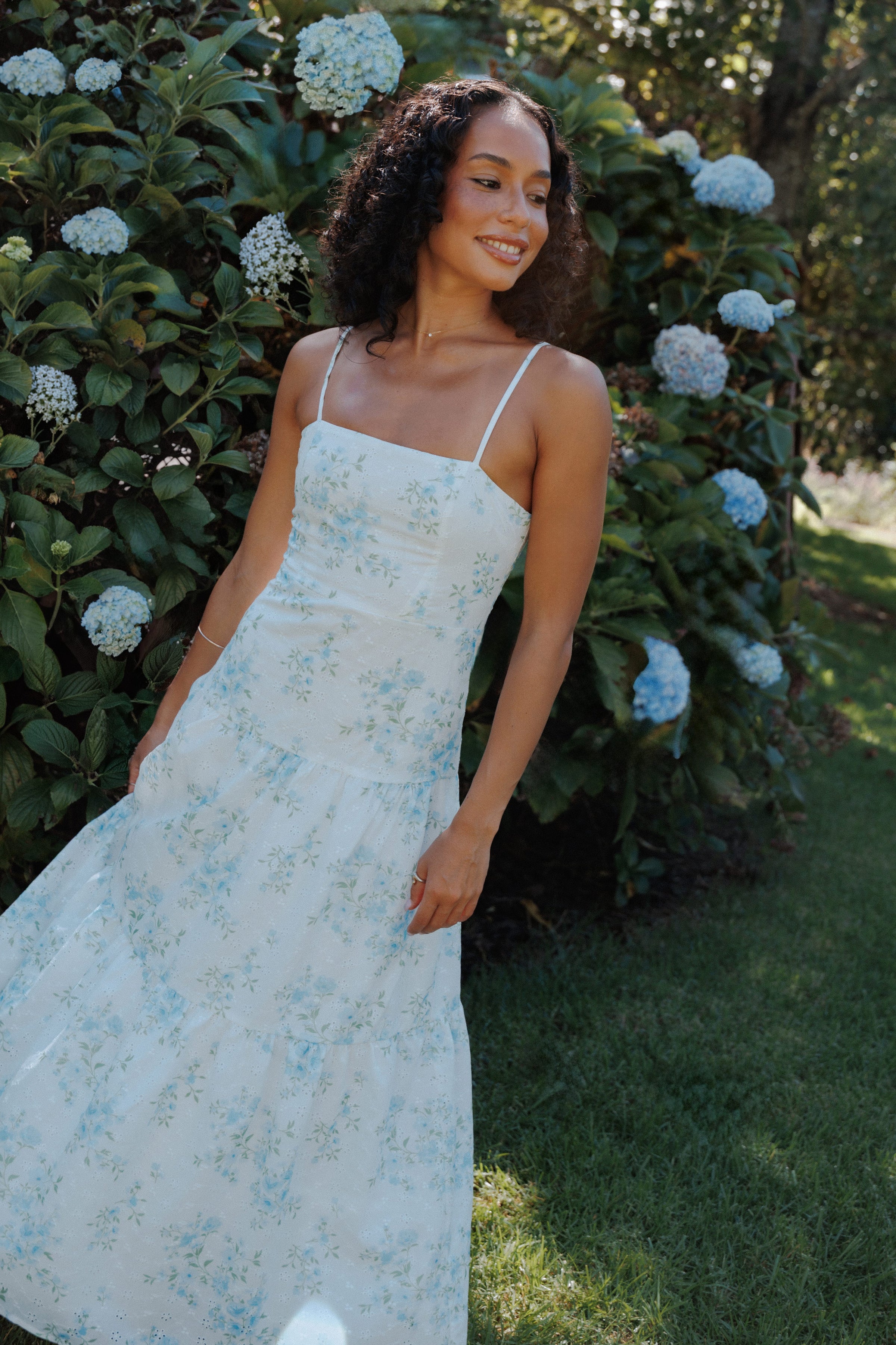 DRESSES Botanique Midi Dress - Blue Floral