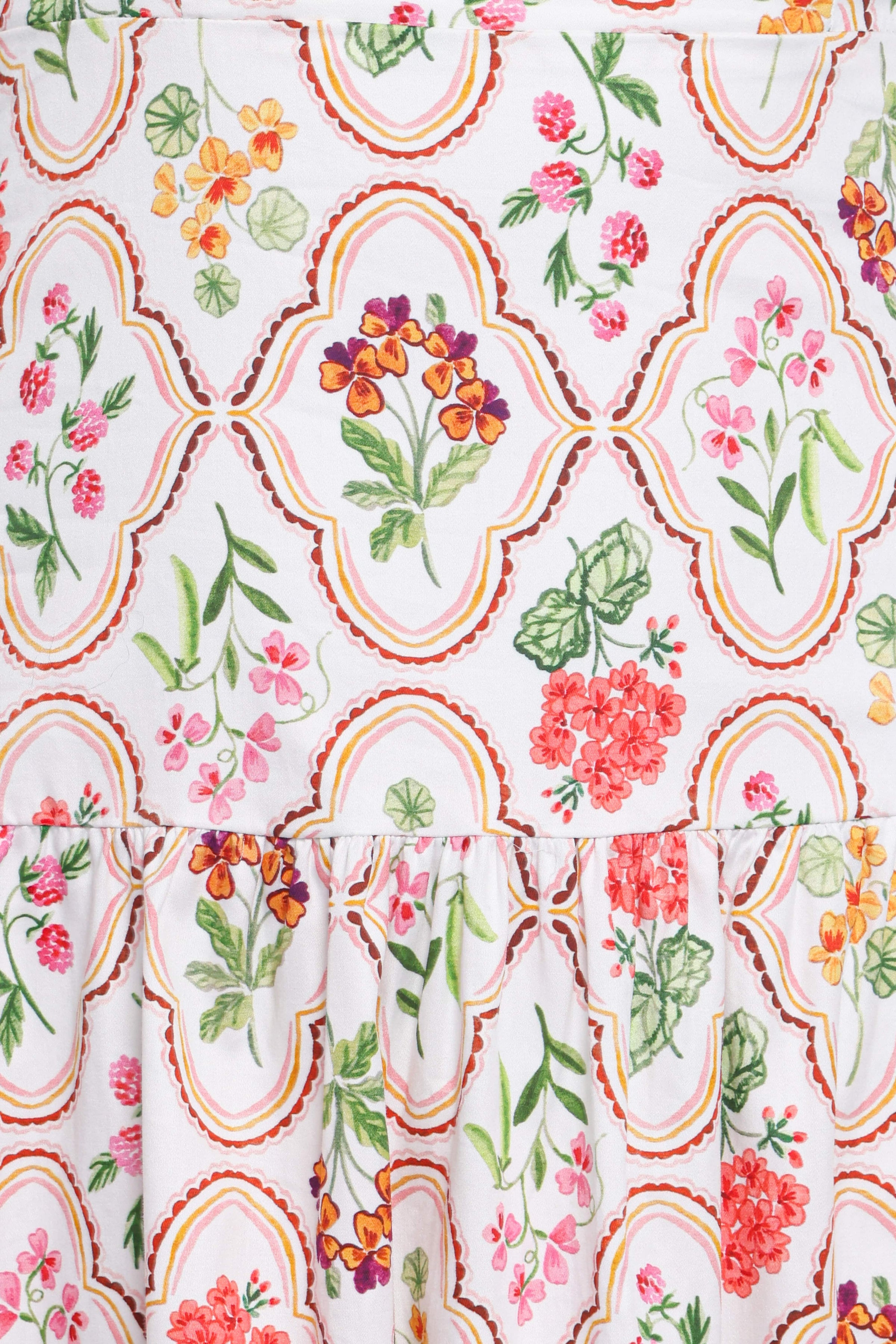 DRESSES Botanique Midi Dress - Coral Wildflower