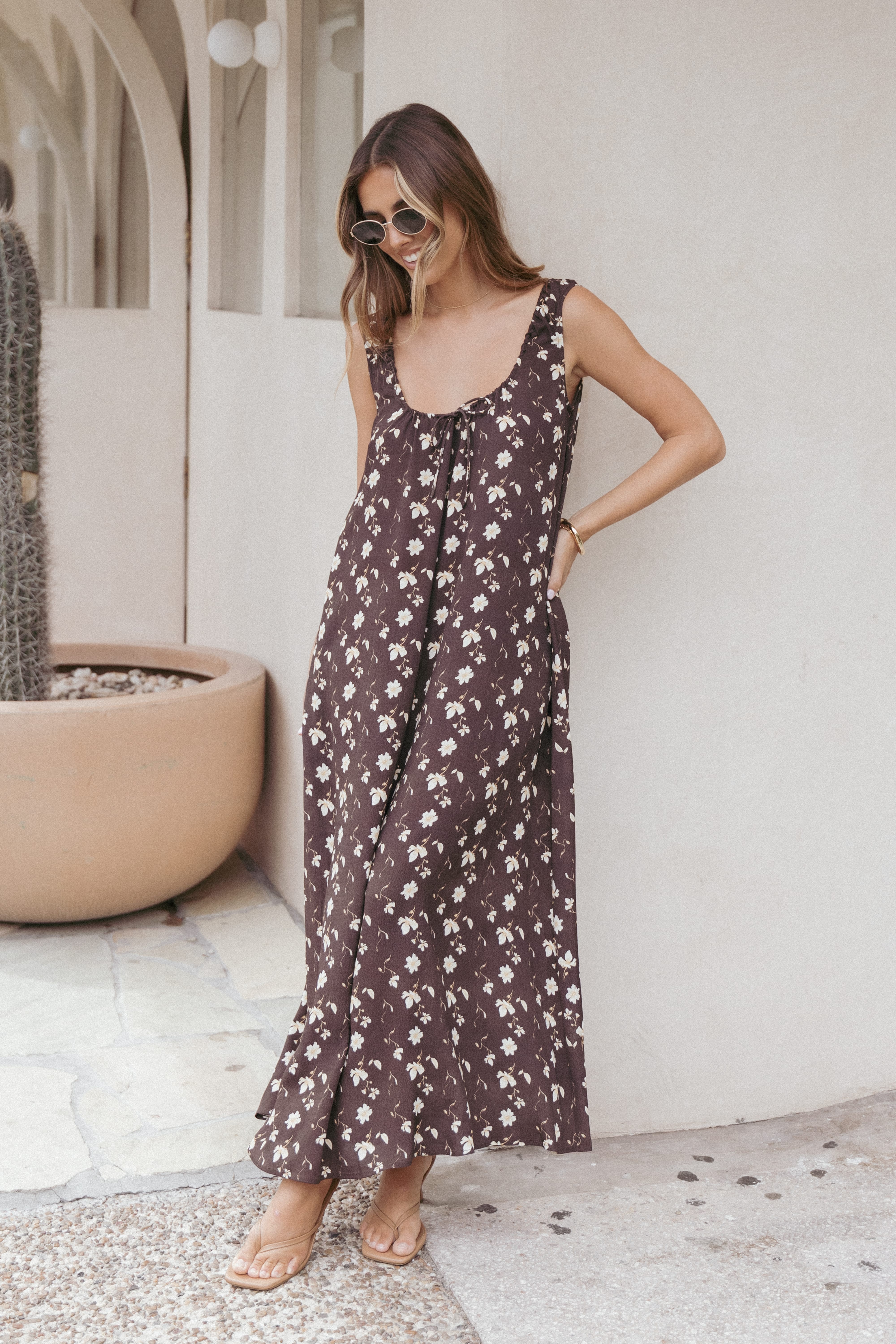 DRESSES Bowman Maxi Dress - Brown Floral