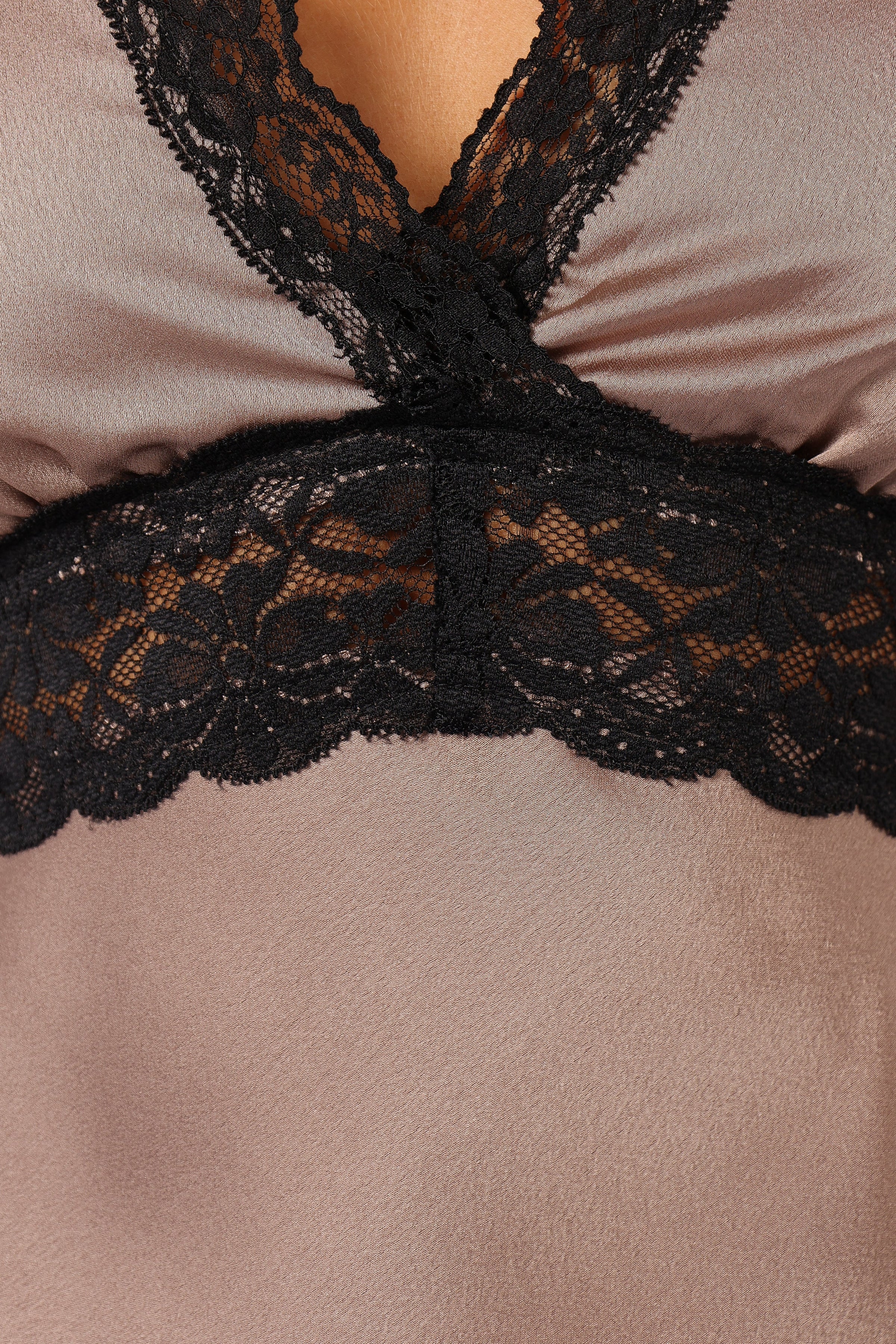 DRESSES @Brennan Maxi Slip Dress - Mocha