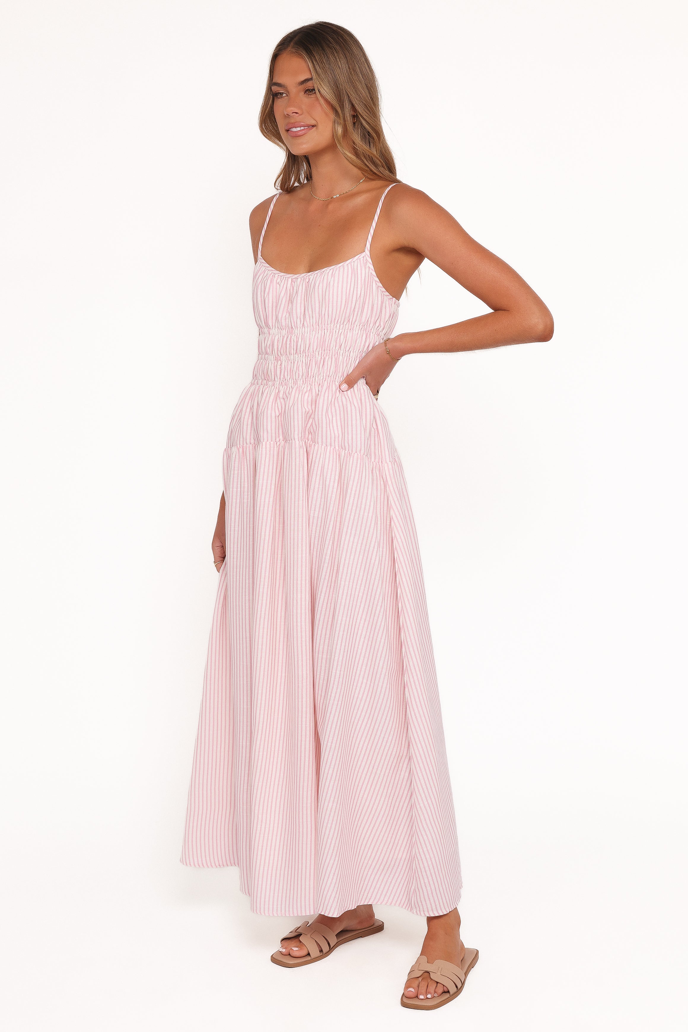 DRESSES Brittany Maxi Dress - Pink Stripe