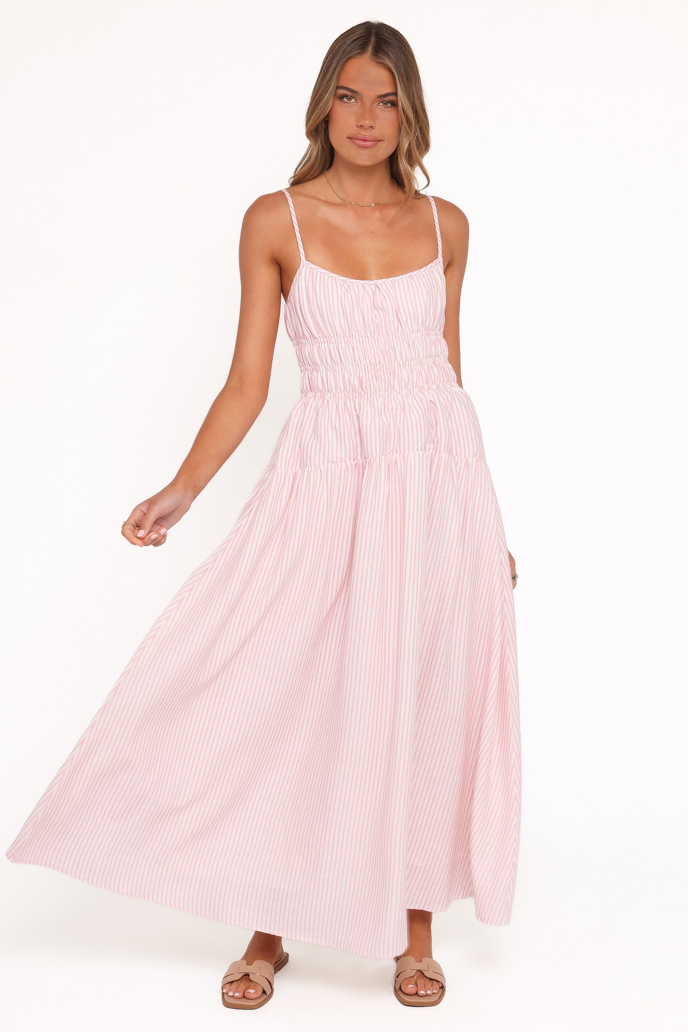 DRESSES Brittany Maxi Dress - Pink Stripe