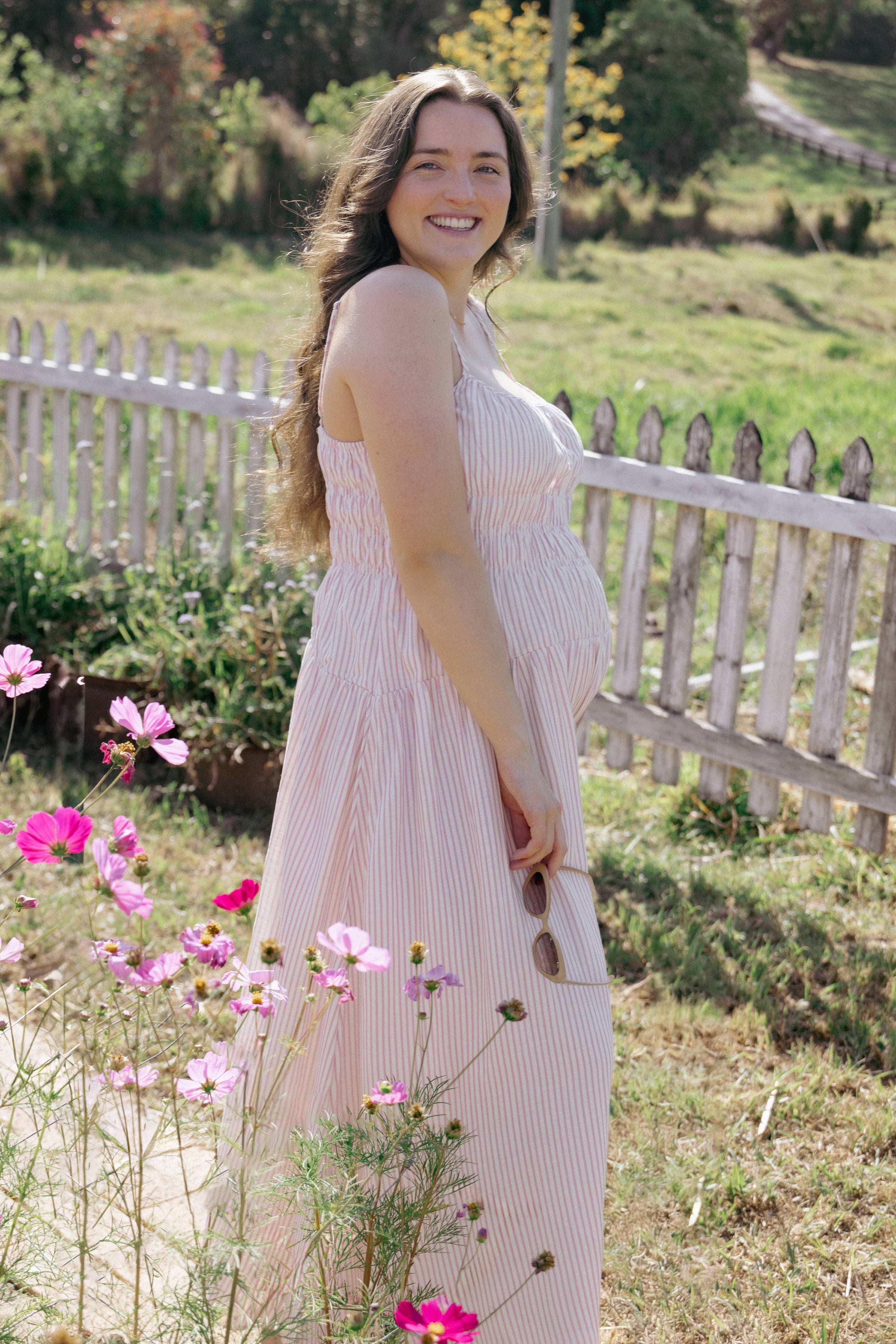 DRESSES Brittany Maxi Dress - Pink Stripe