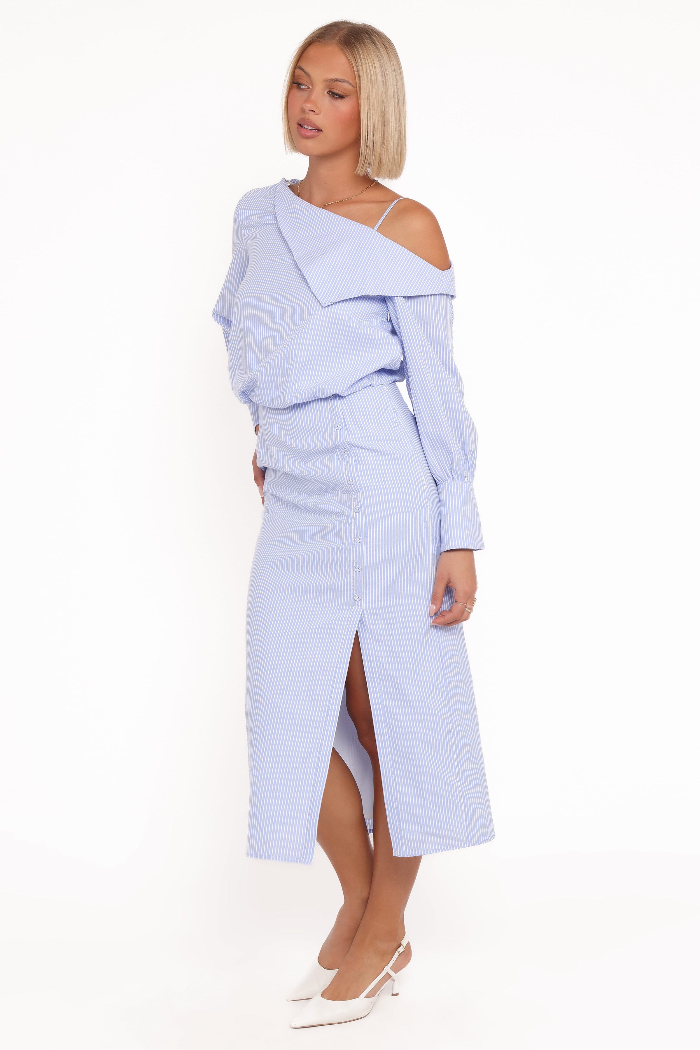 DRESSES Broderick Midi Dress - Blue Stripe