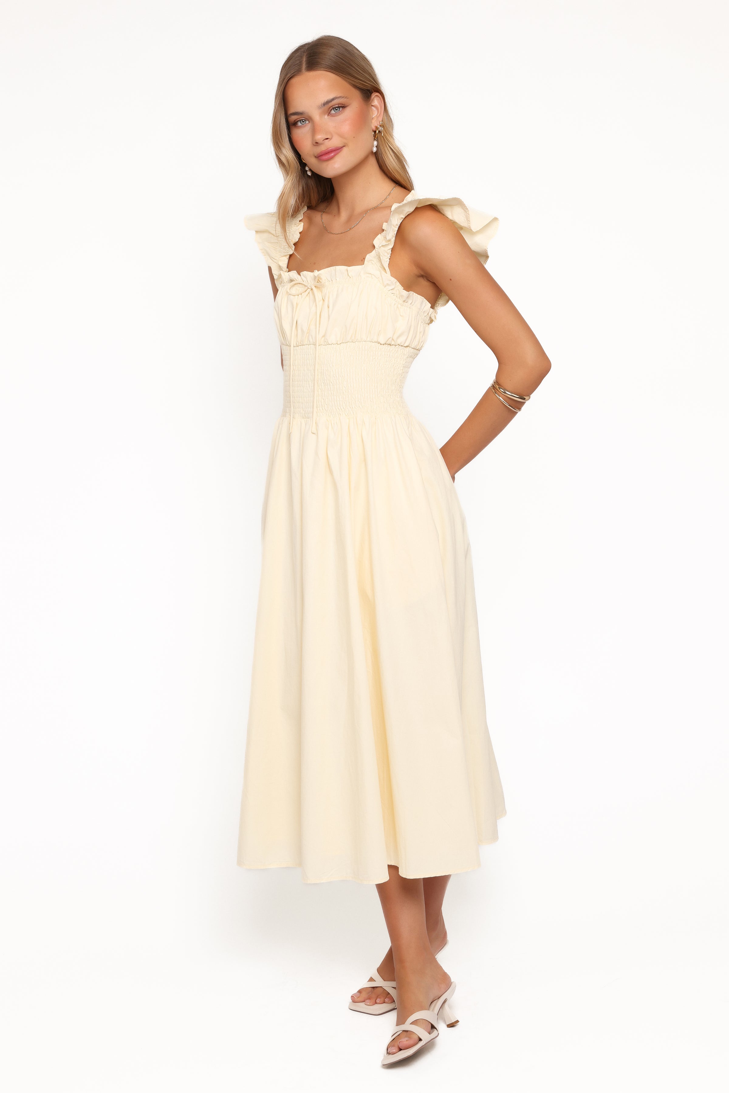DRESSES Bronte Midi Dress - Butter Yellow