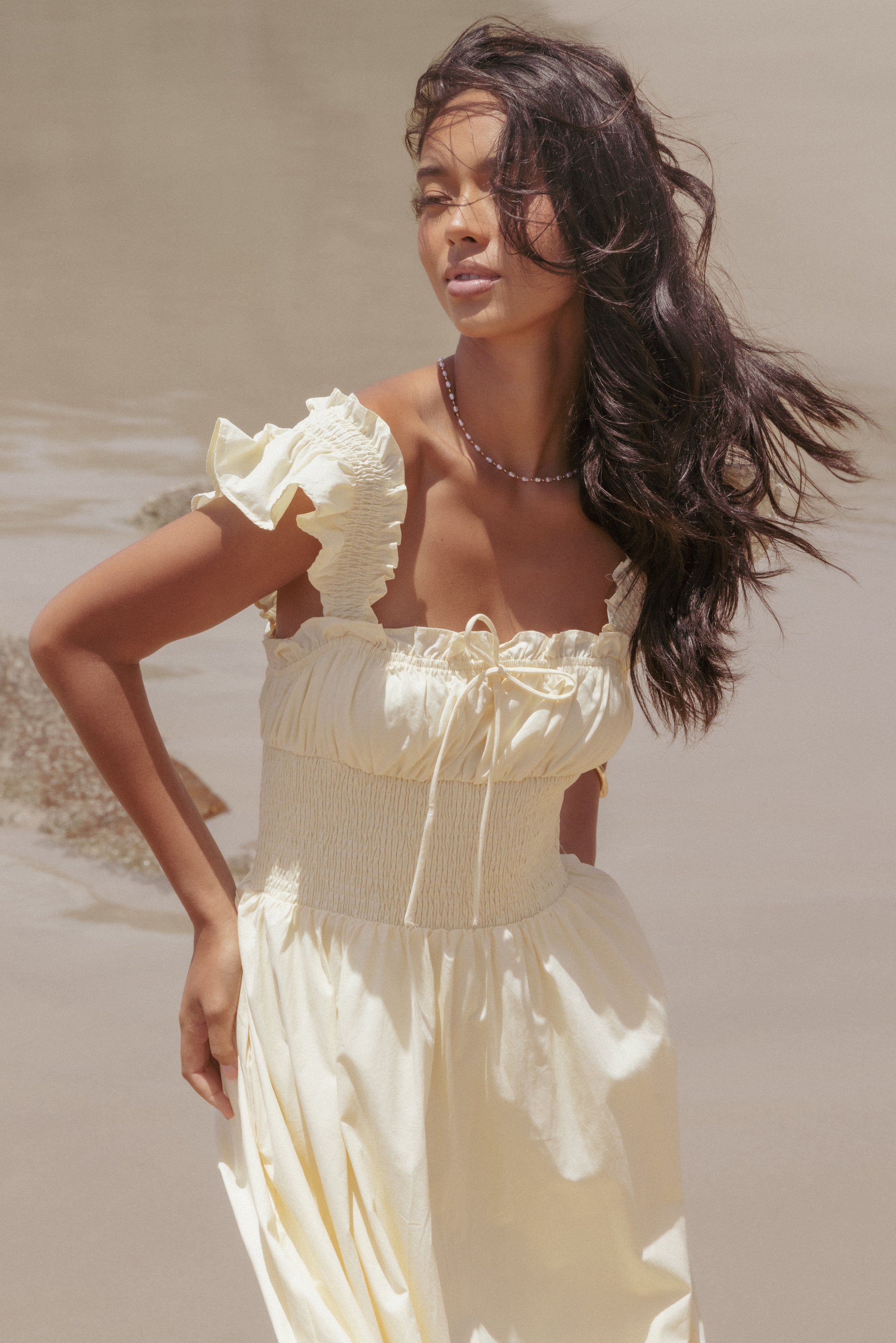 DRESSES Bronte Midi Dress - Butter Yellow