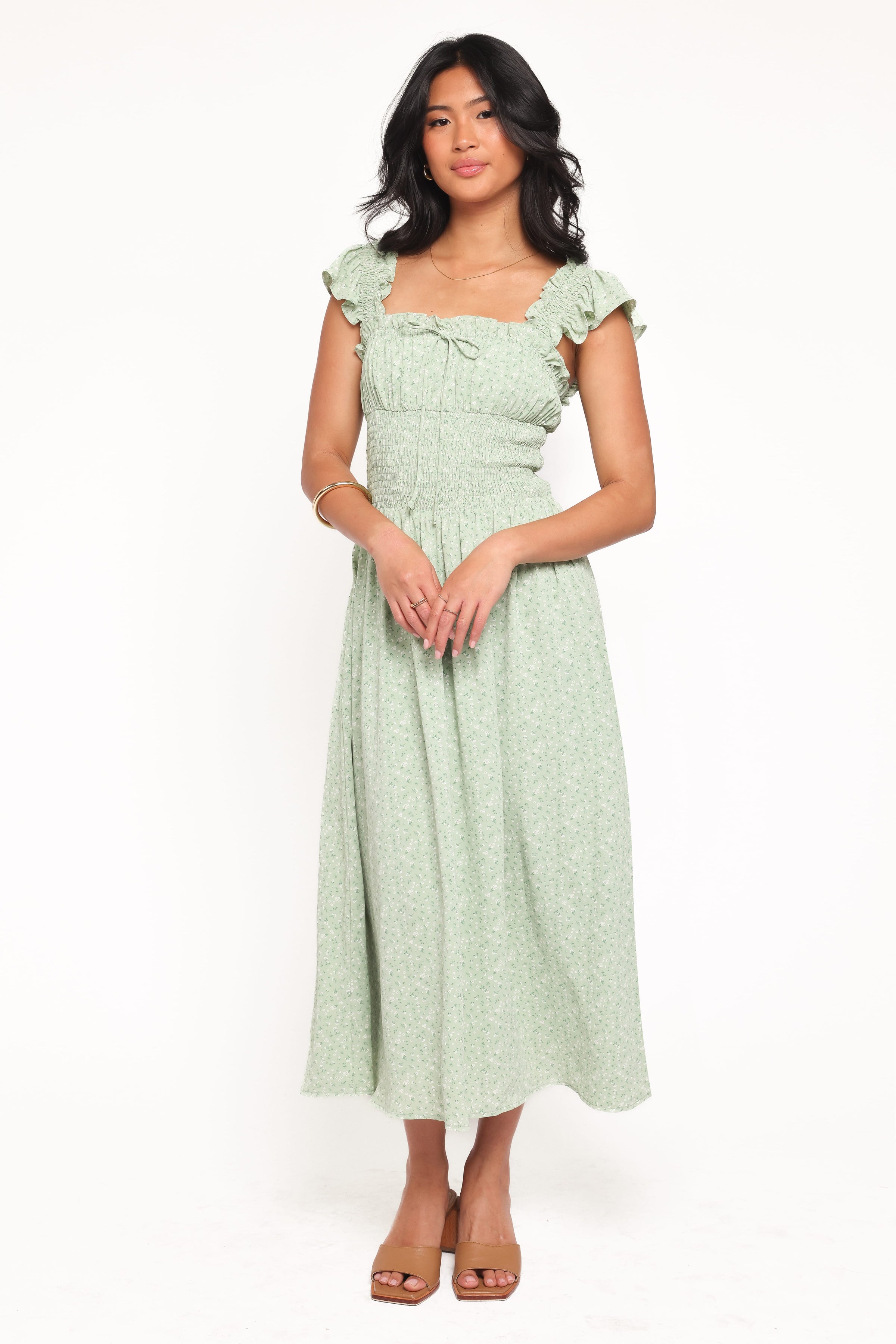 DRESSES Bronte Midi Dress - Green Floral