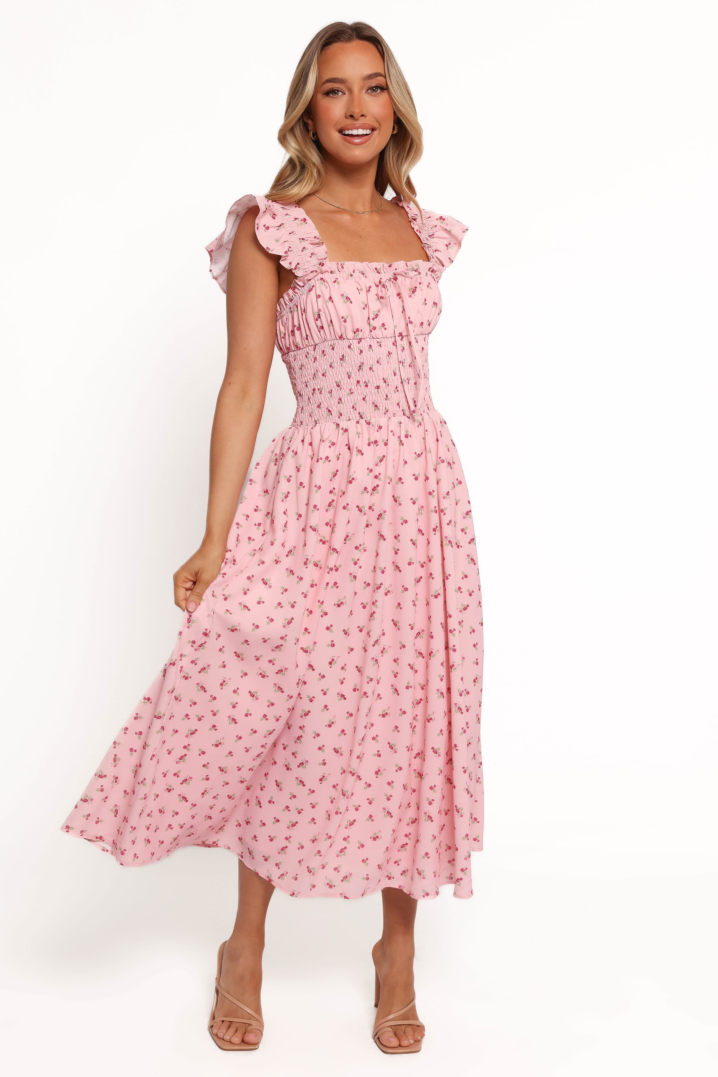 DRESSES Bronte Midi Dress - Pink Floral