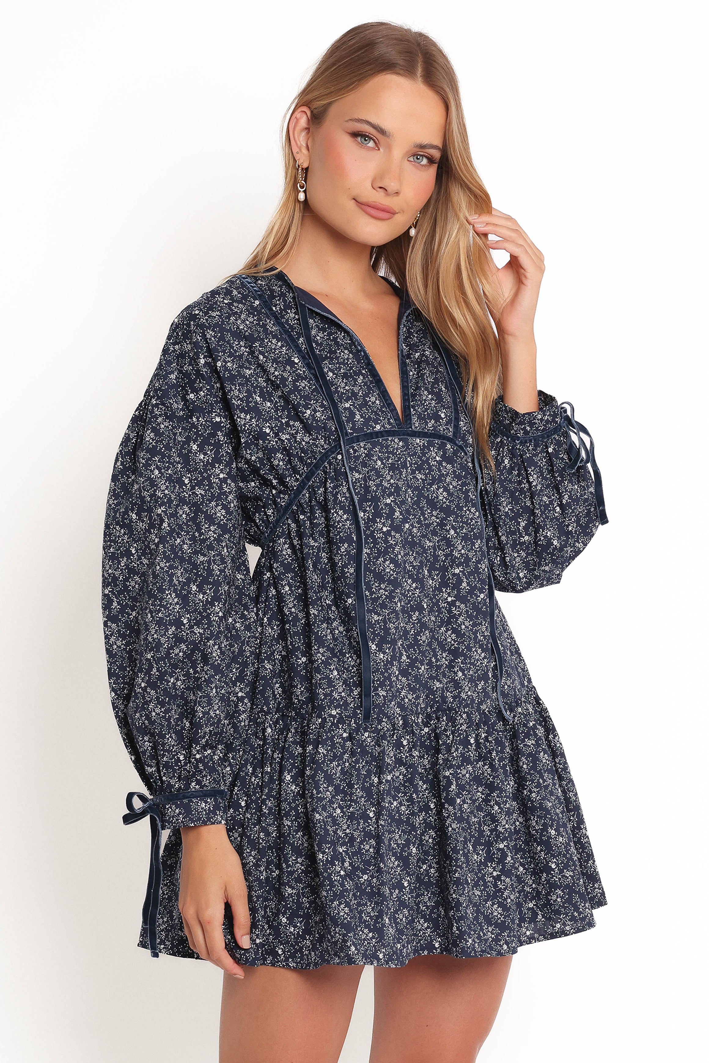 DRESSES Brooklyn Mini Dress - Blue Floral