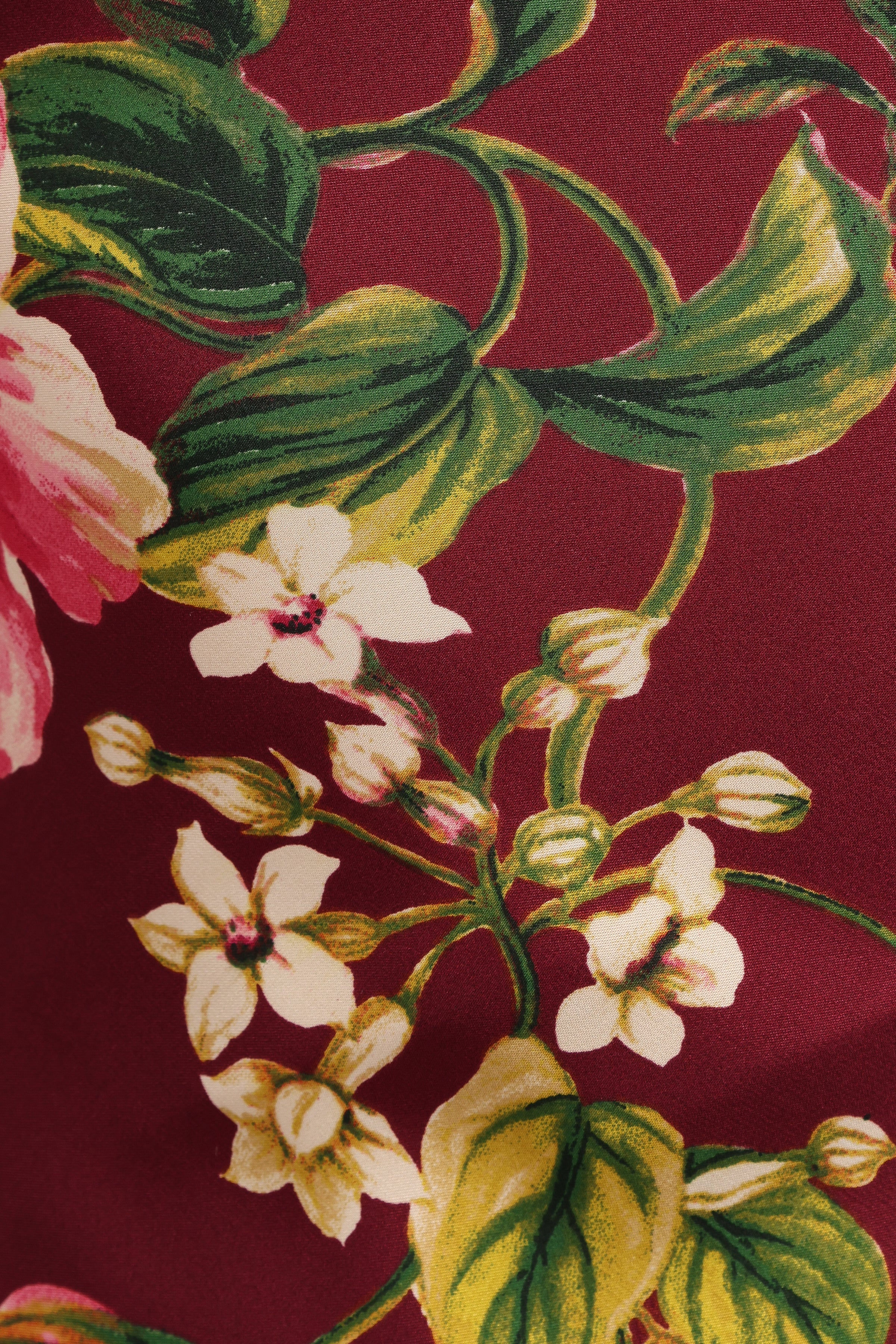 DRESSES Bryden Maxi Strapless Dress - Burgundy Floral