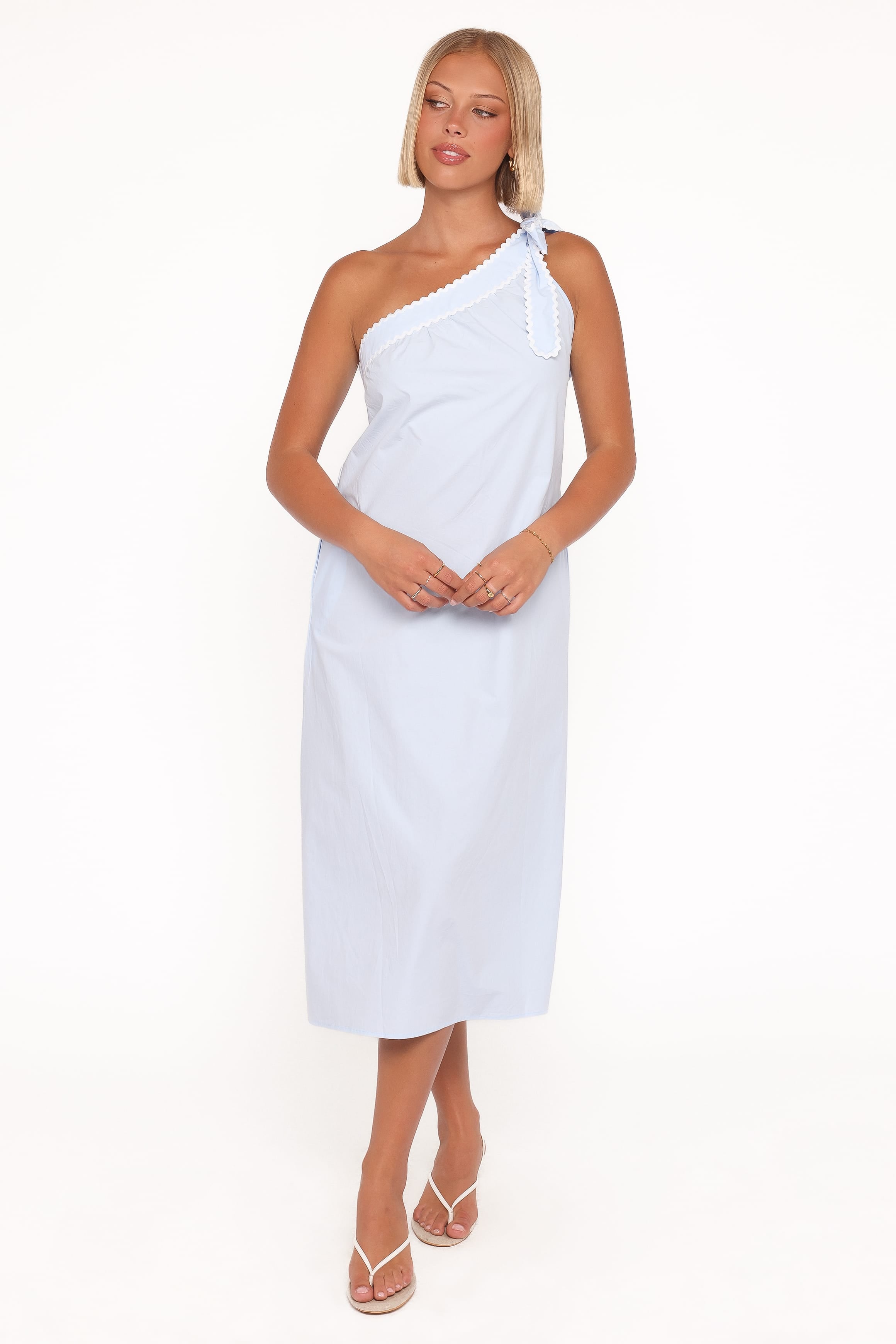 DRESSES Brynlee One Shoulder Midi Dress - Blue