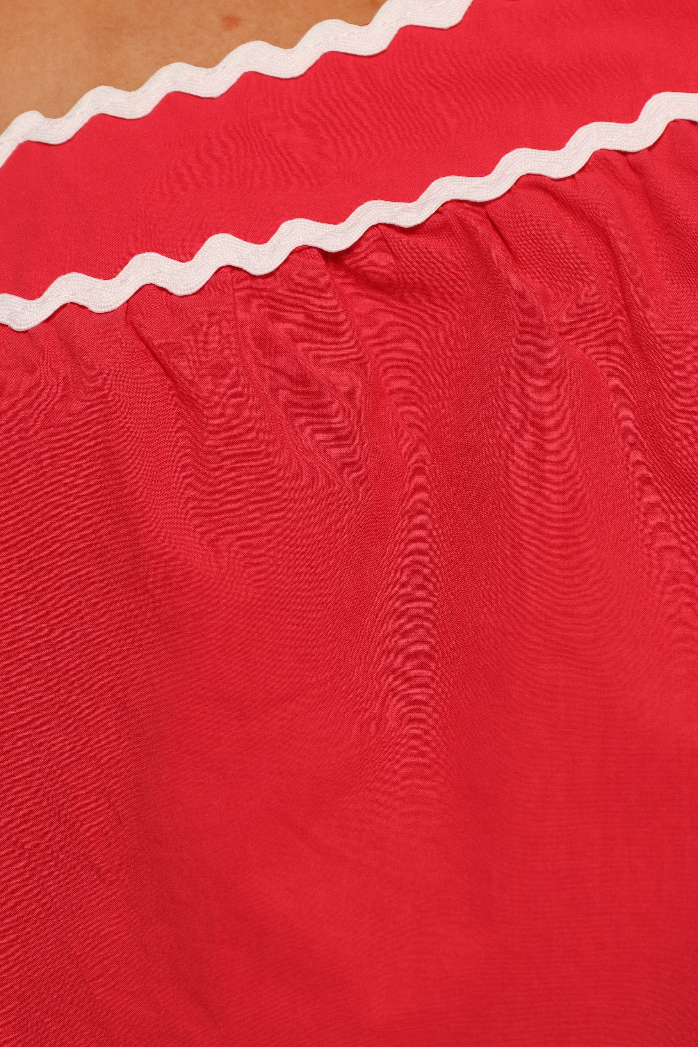 DRESSES Brynlee One Shoulder Midi Dress - Red/White