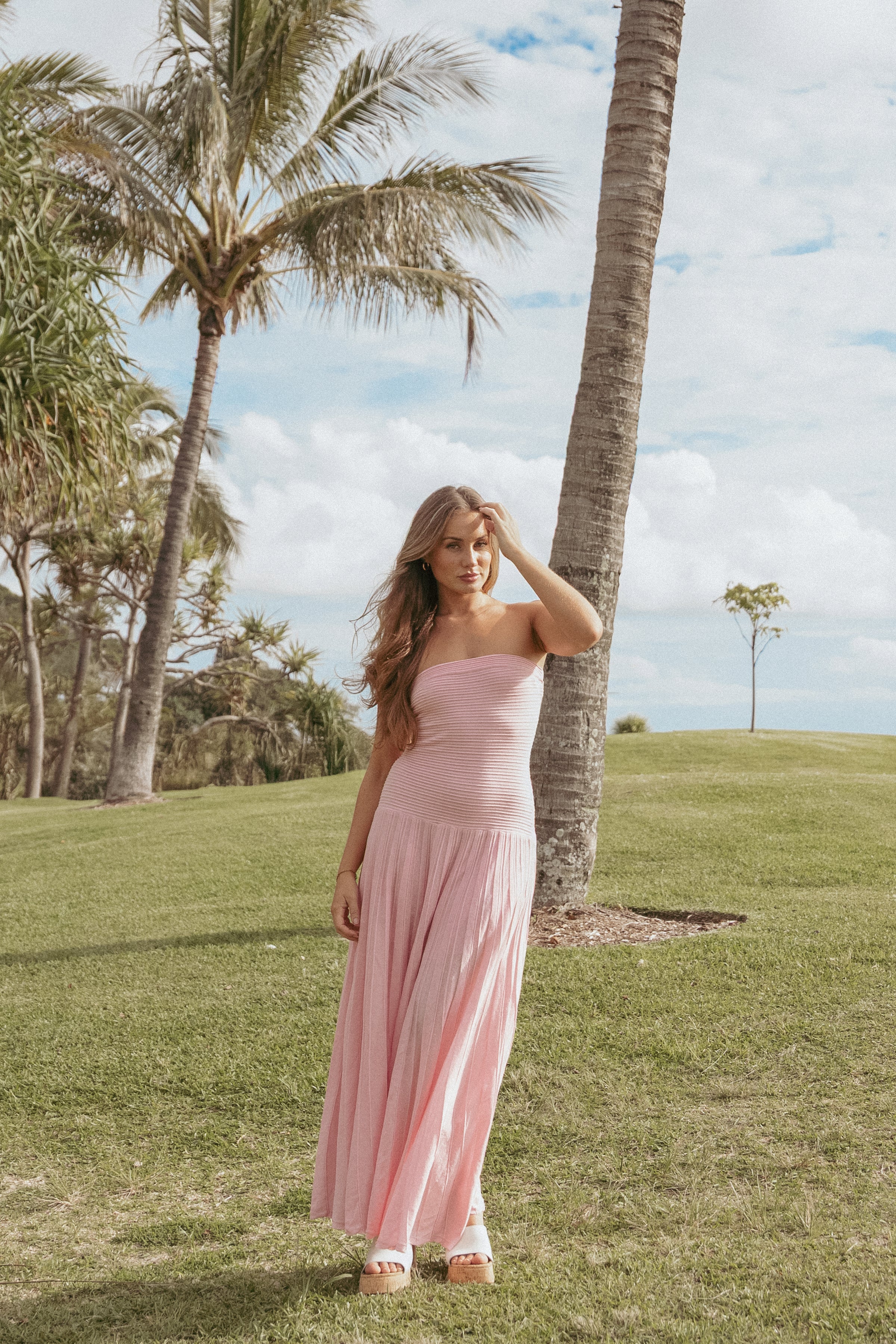 DRESSES Cadenza Strapless Maxi Dress - Pink