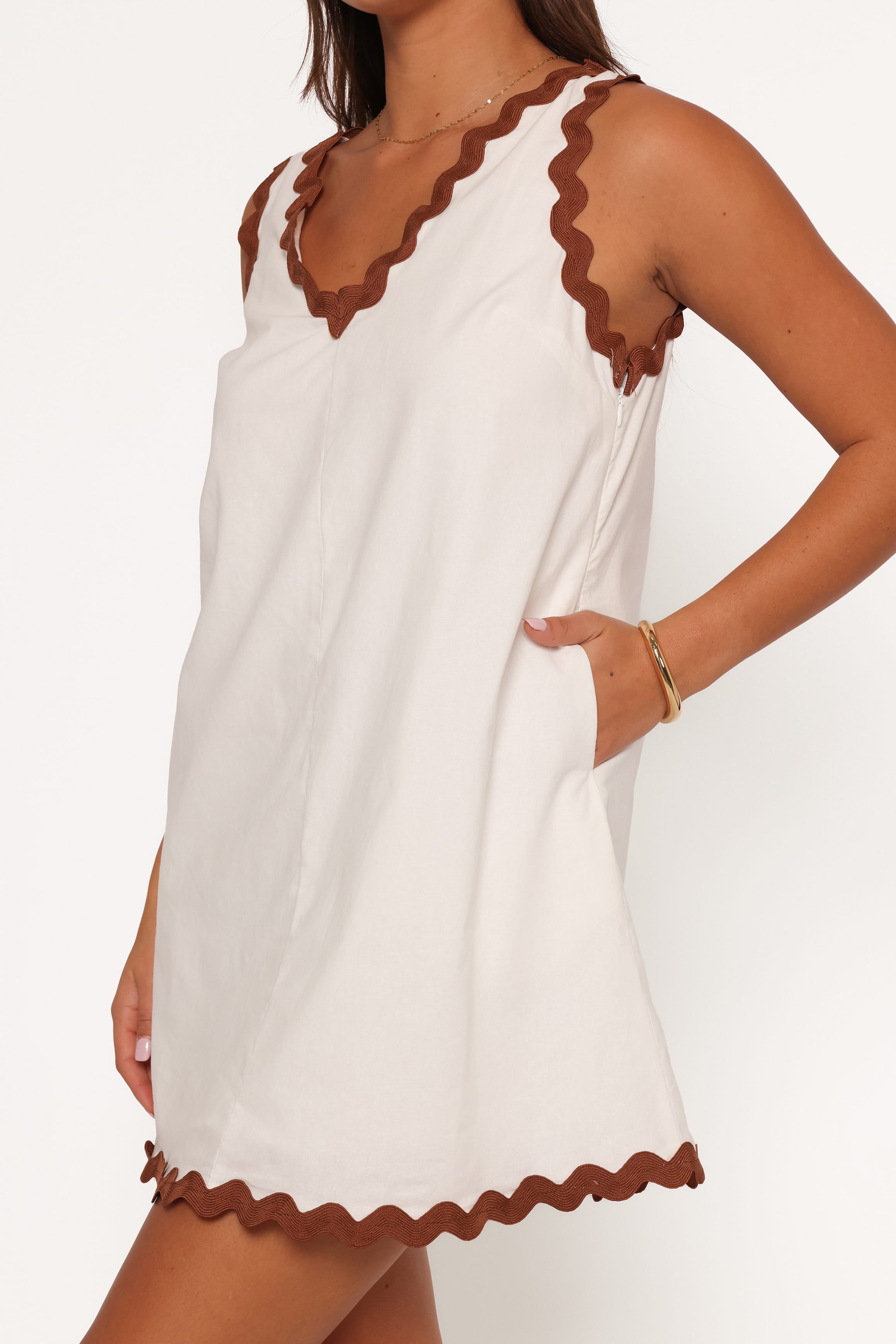 DRESSES Calliope Mini Dress - White Tan