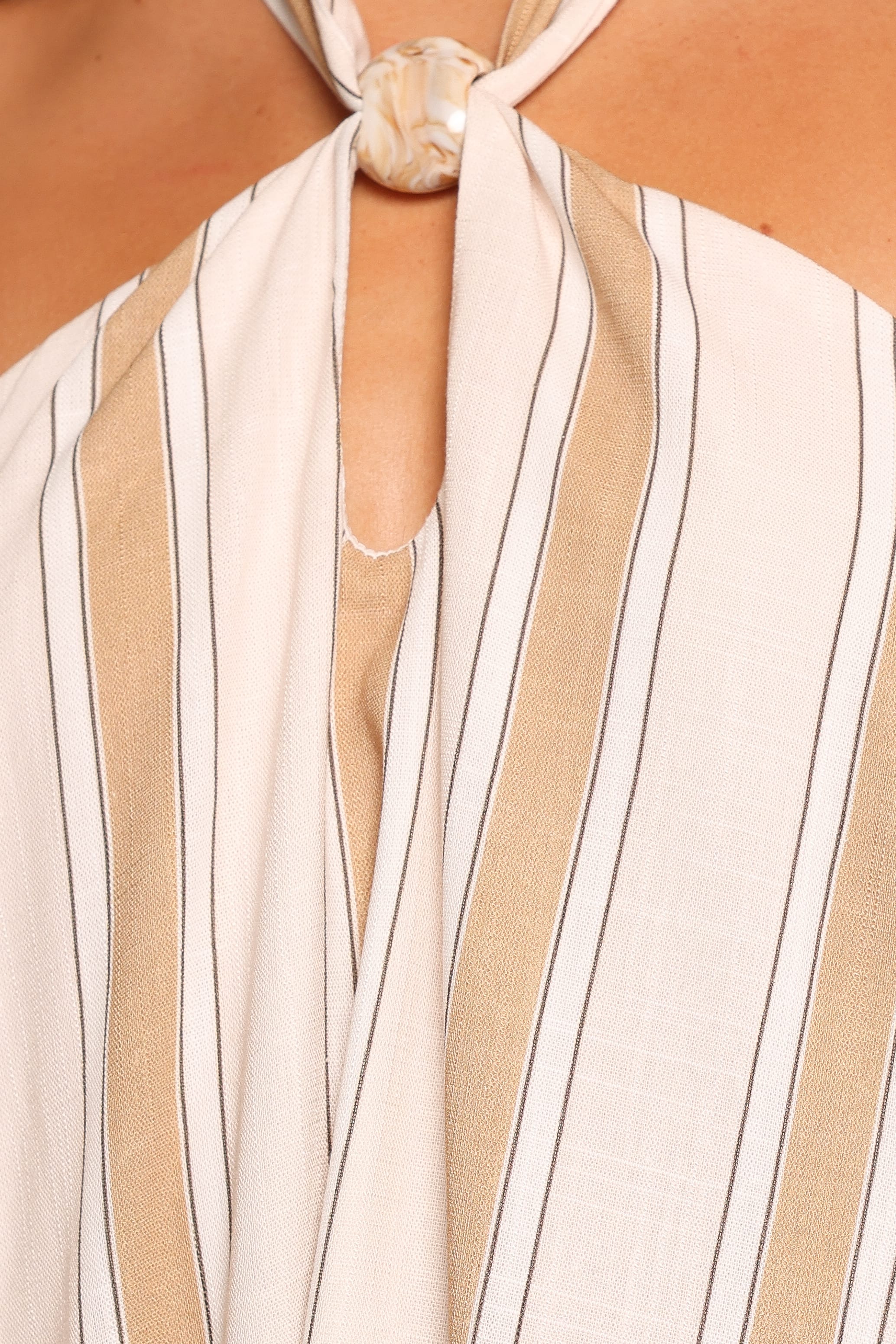 DRESSES Callista Mini Dress - Beige Stripe