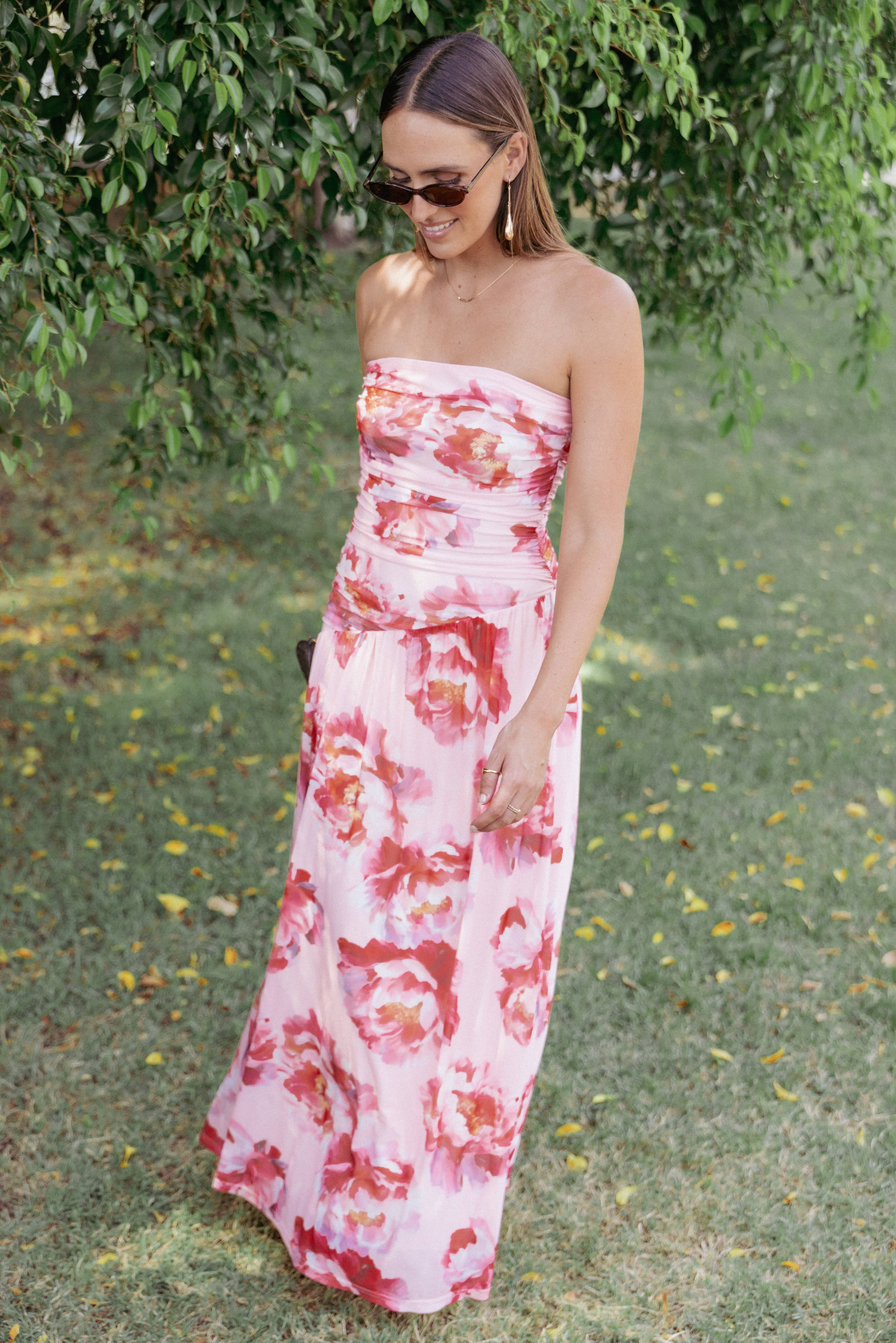DRESSES Calypso Maxi Dress - Pink Peony