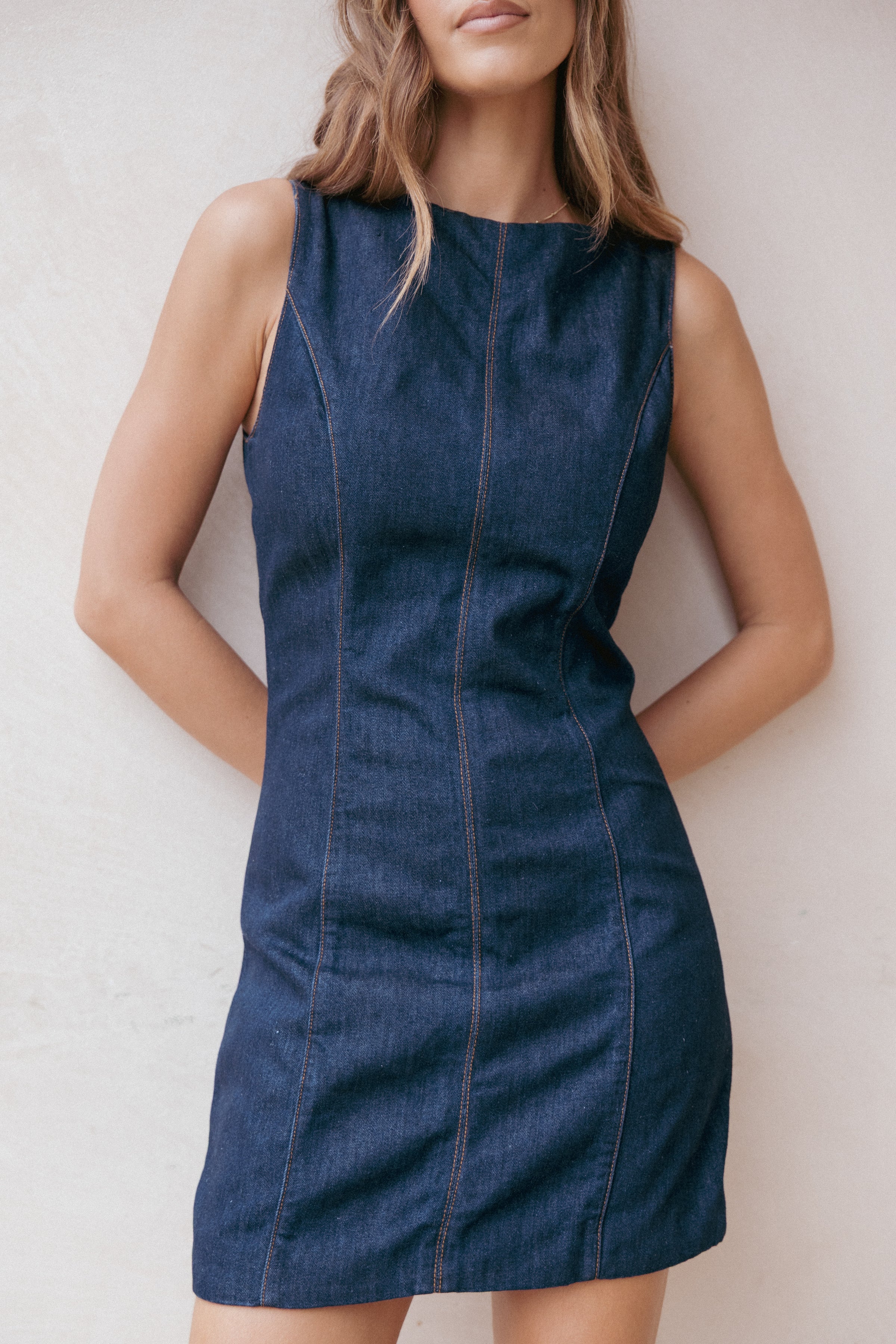 DRESSES Calyx Mini Dress - Dark Denim