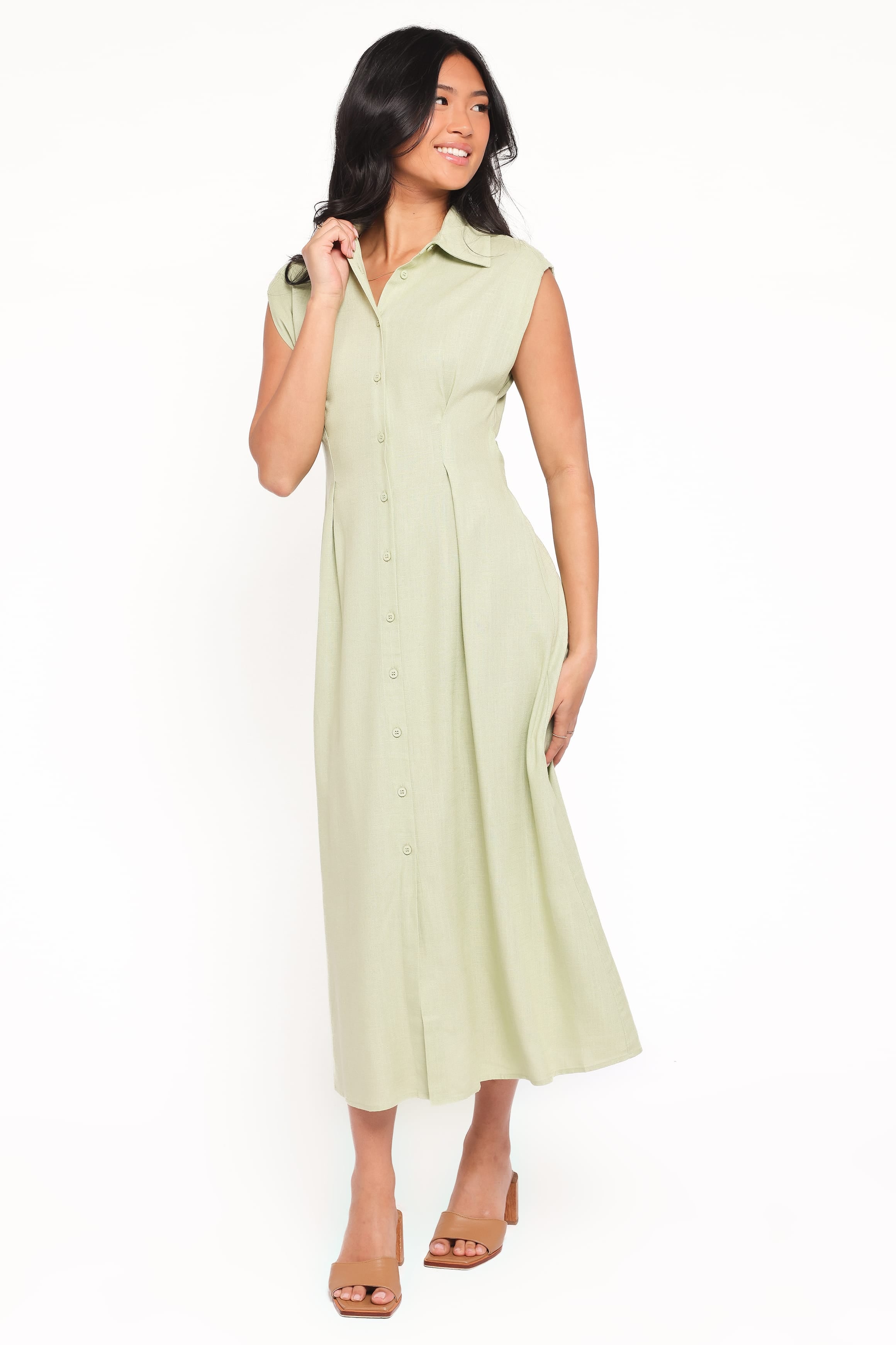 DRESSES Cami Midi Dress - Green