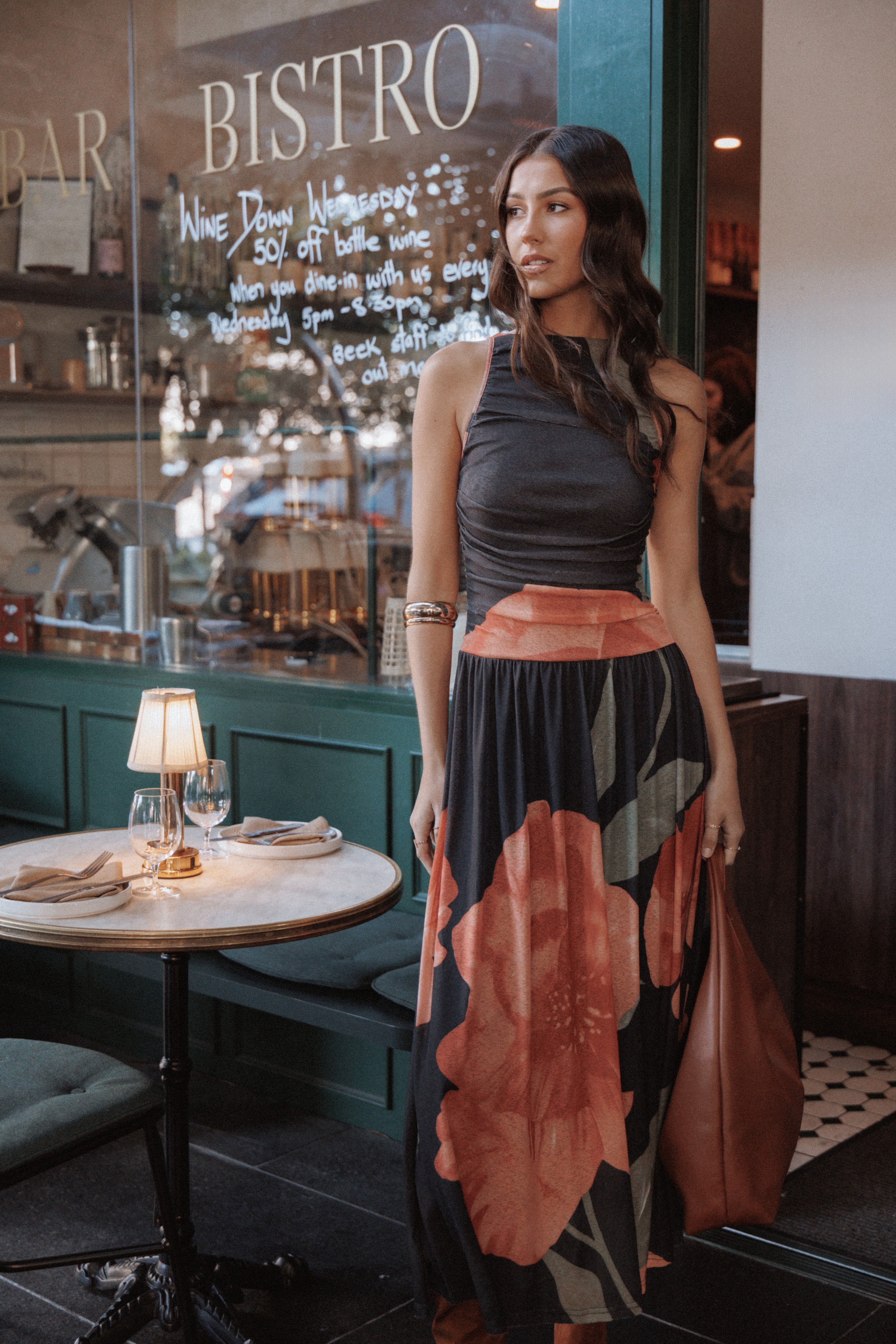 DRESSES Carlin Midi Dress - Black Floral