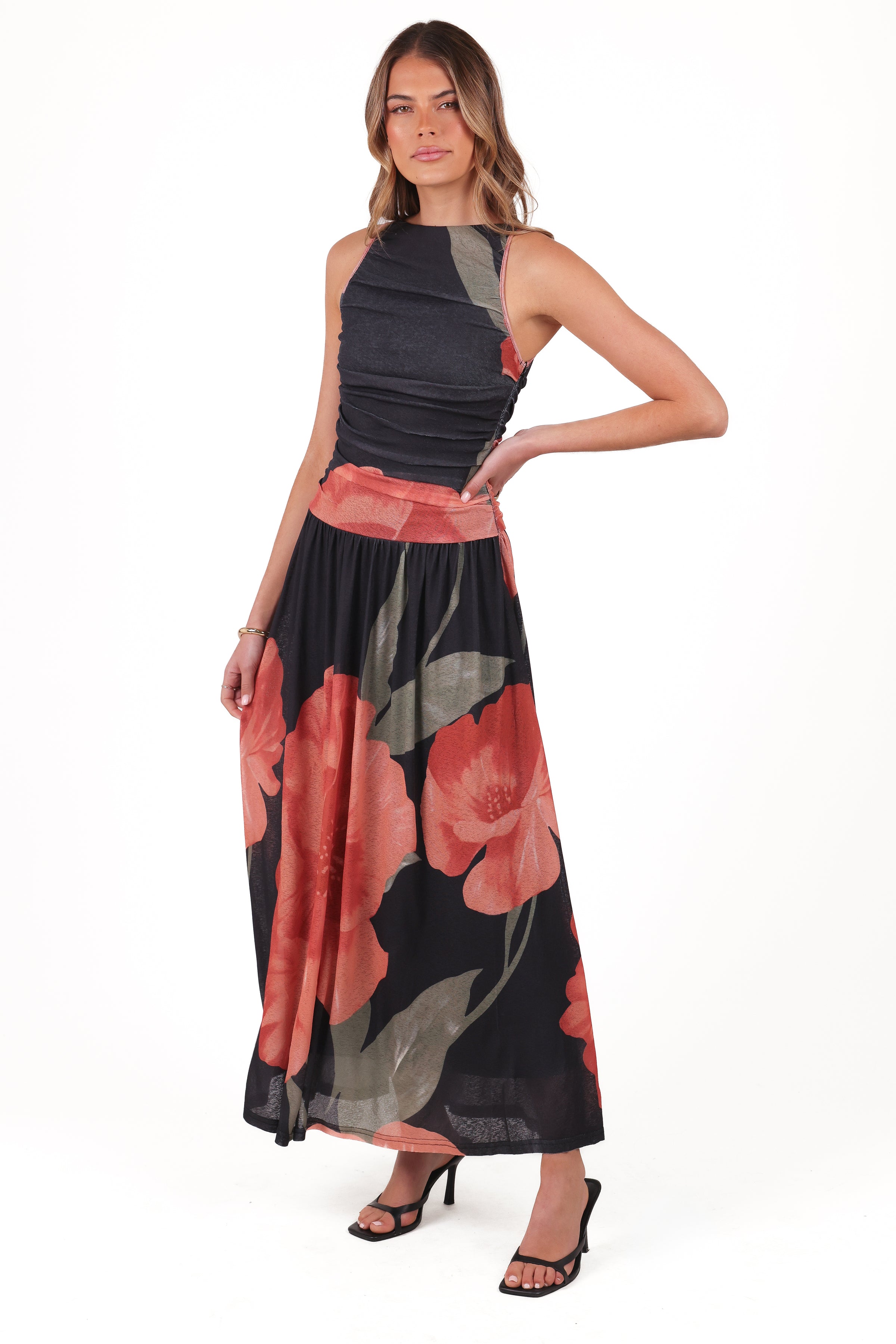 DRESSES Carlin Midi Dress - Black Floral